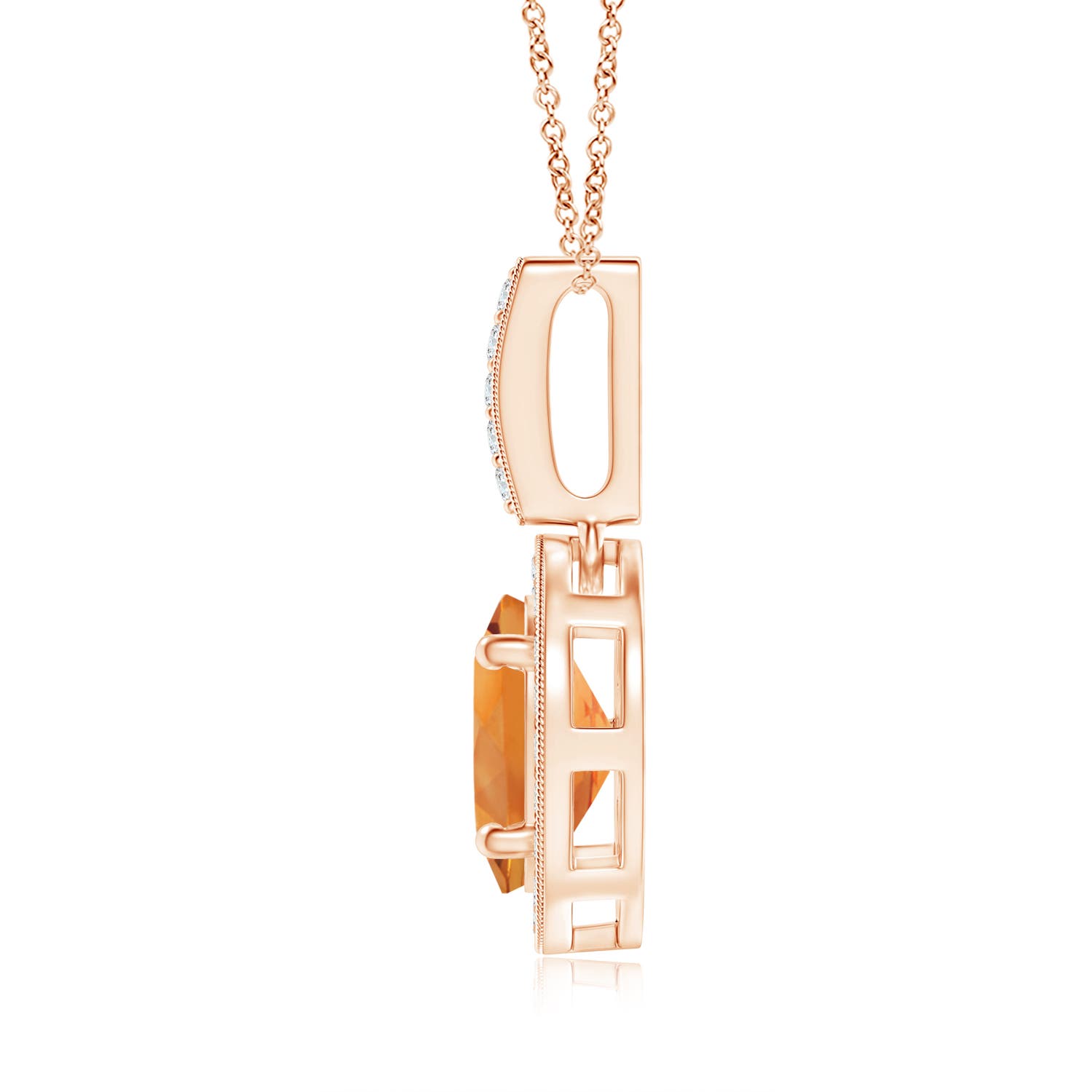 AAA - Citrine / 1.28 CT / 14 KT Rose Gold