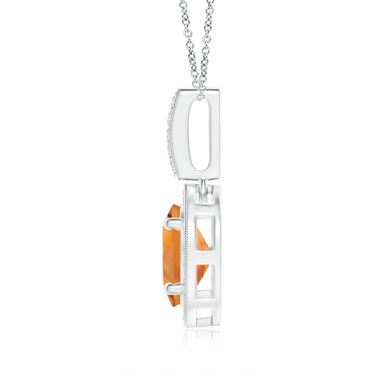 AAA - Citrine / 1.28 CT / 14 KT White Gold