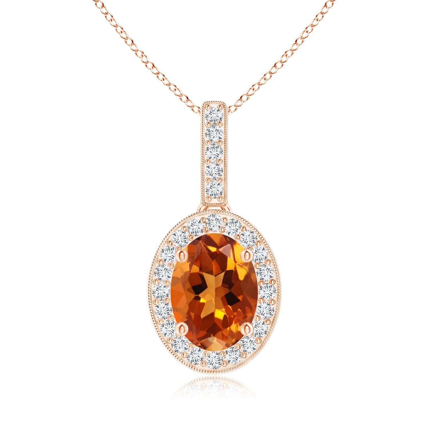 AAAA - Citrine / 1.28 CT / 14 KT Rose Gold