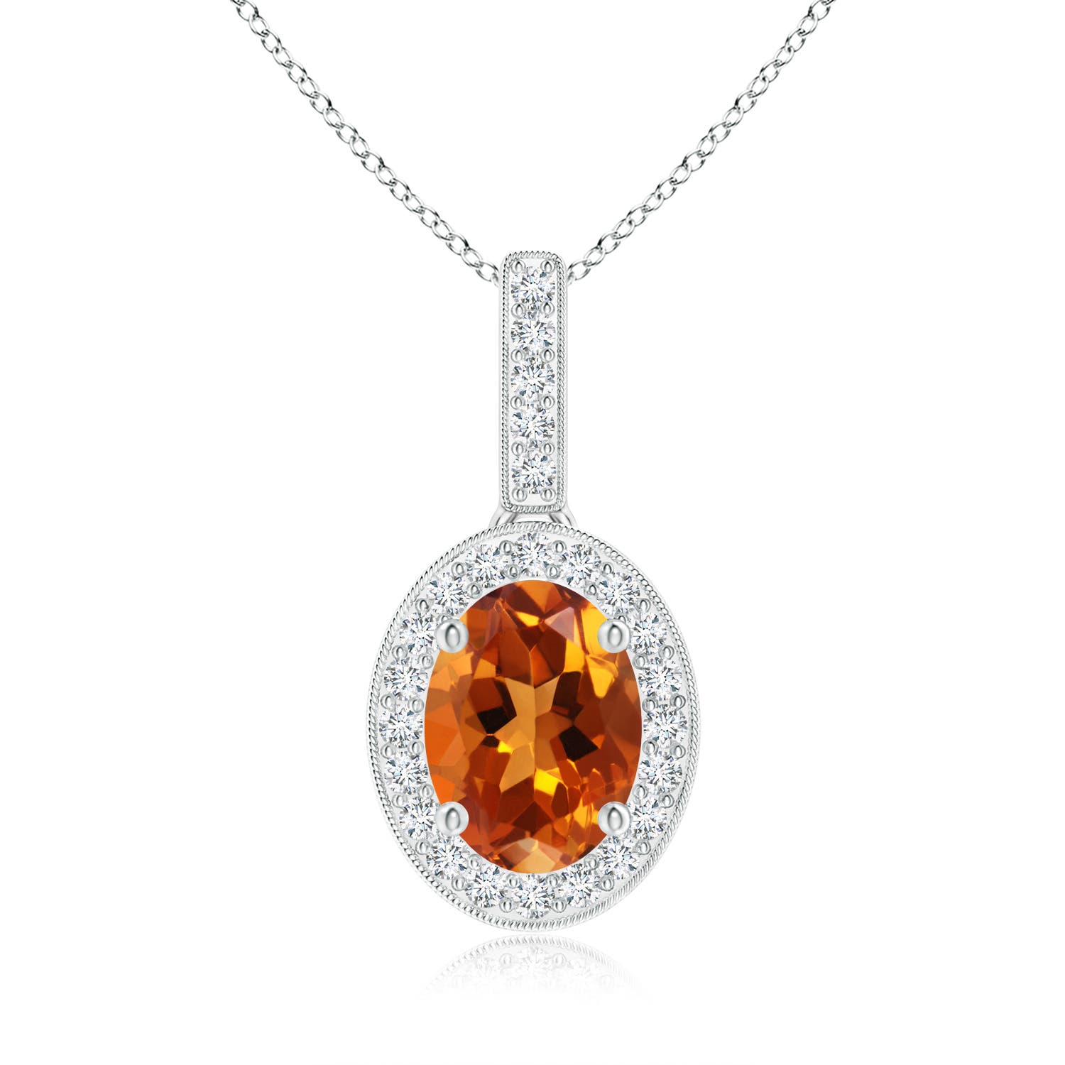 AAAA - Citrine / 1.28 CT / 14 KT White Gold