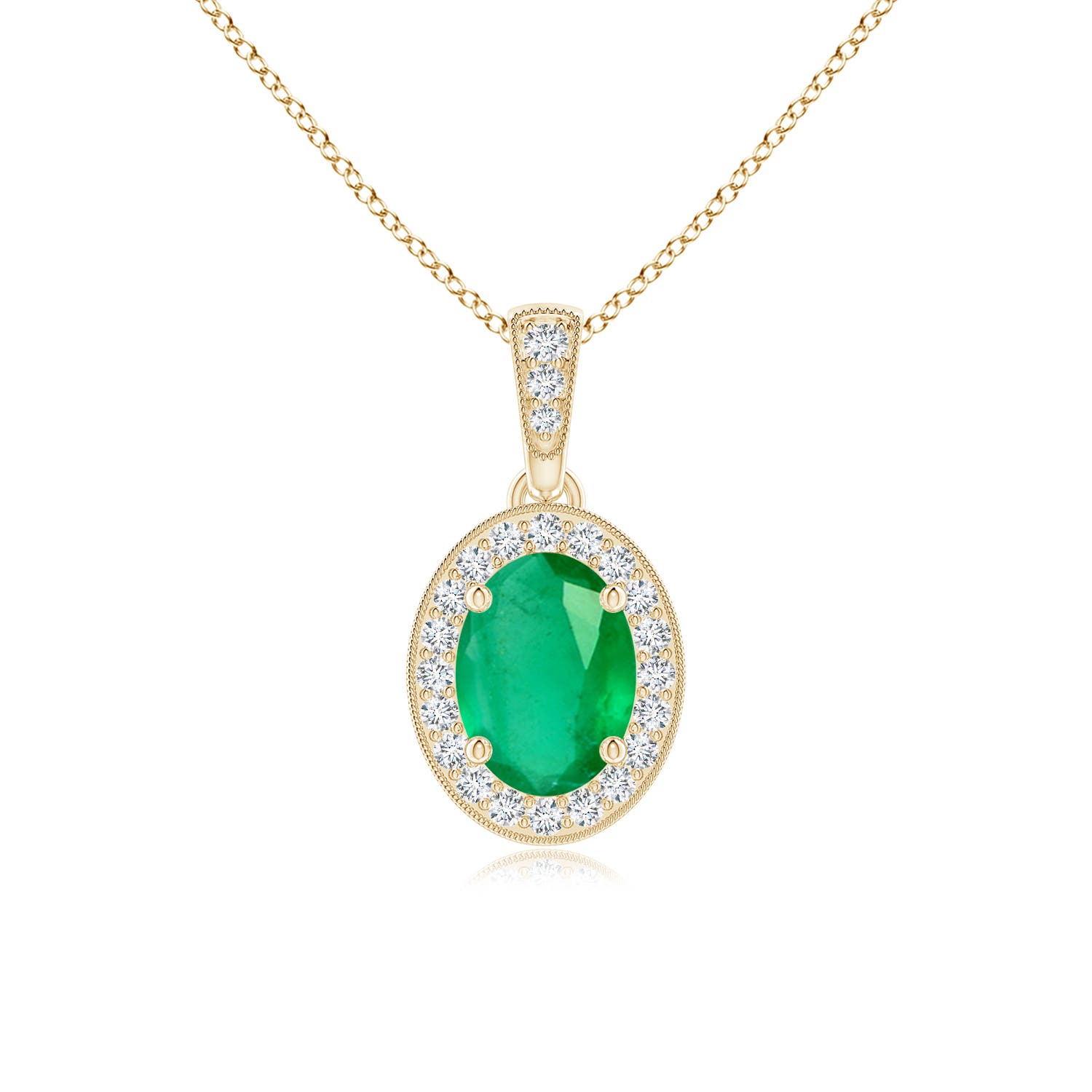 A - Emerald / 0.78 CT / 14 KT Yellow Gold