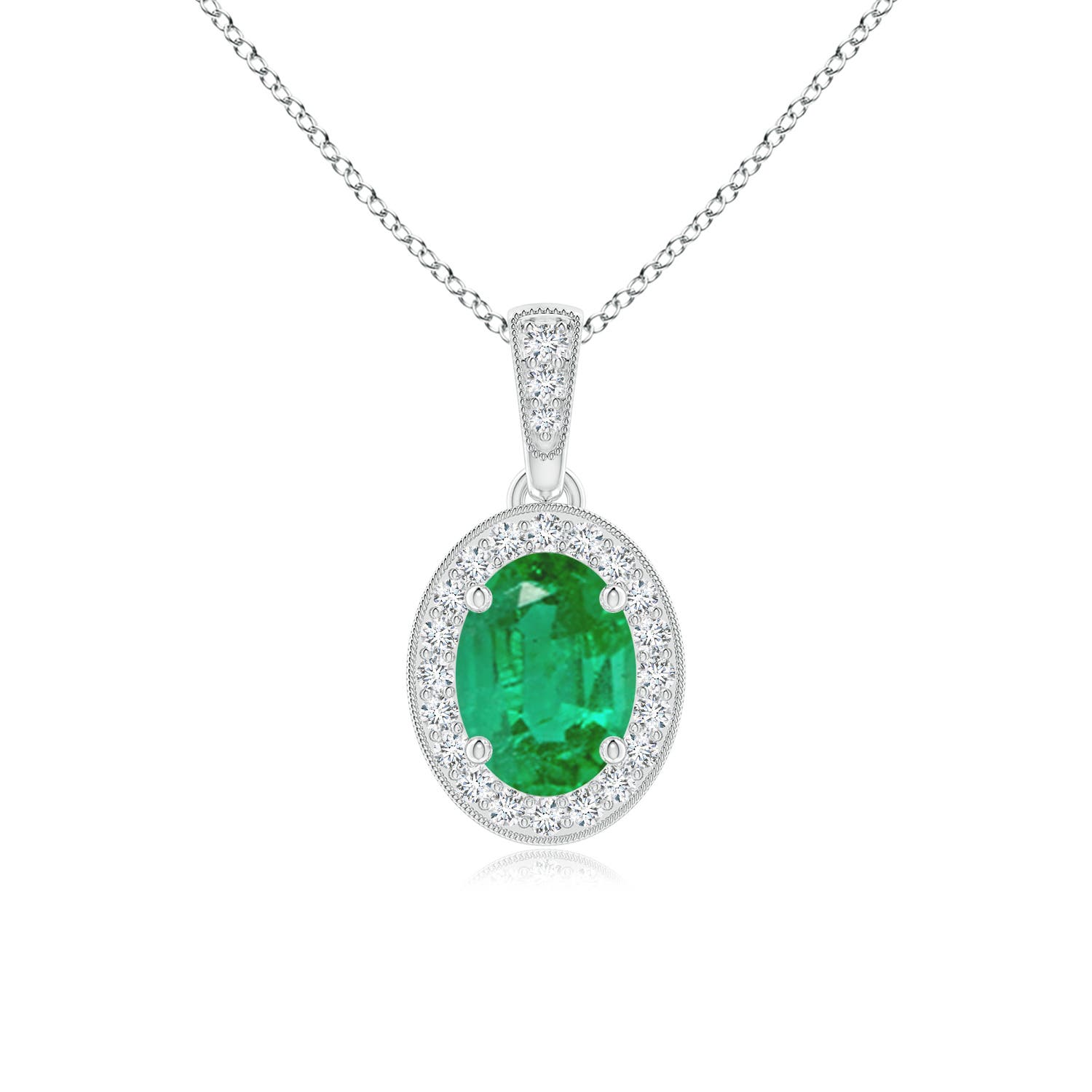 AA - Emerald / 0.78 CT / 14 KT White Gold