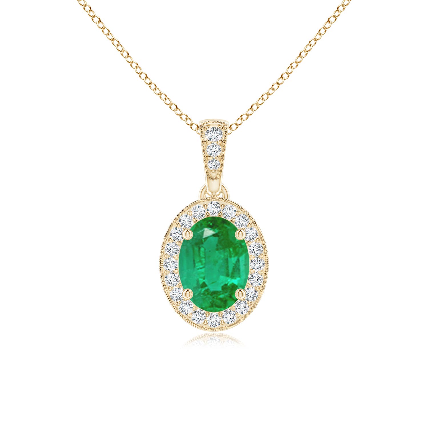 AA - Emerald / 0.78 CT / 14 KT Yellow Gold