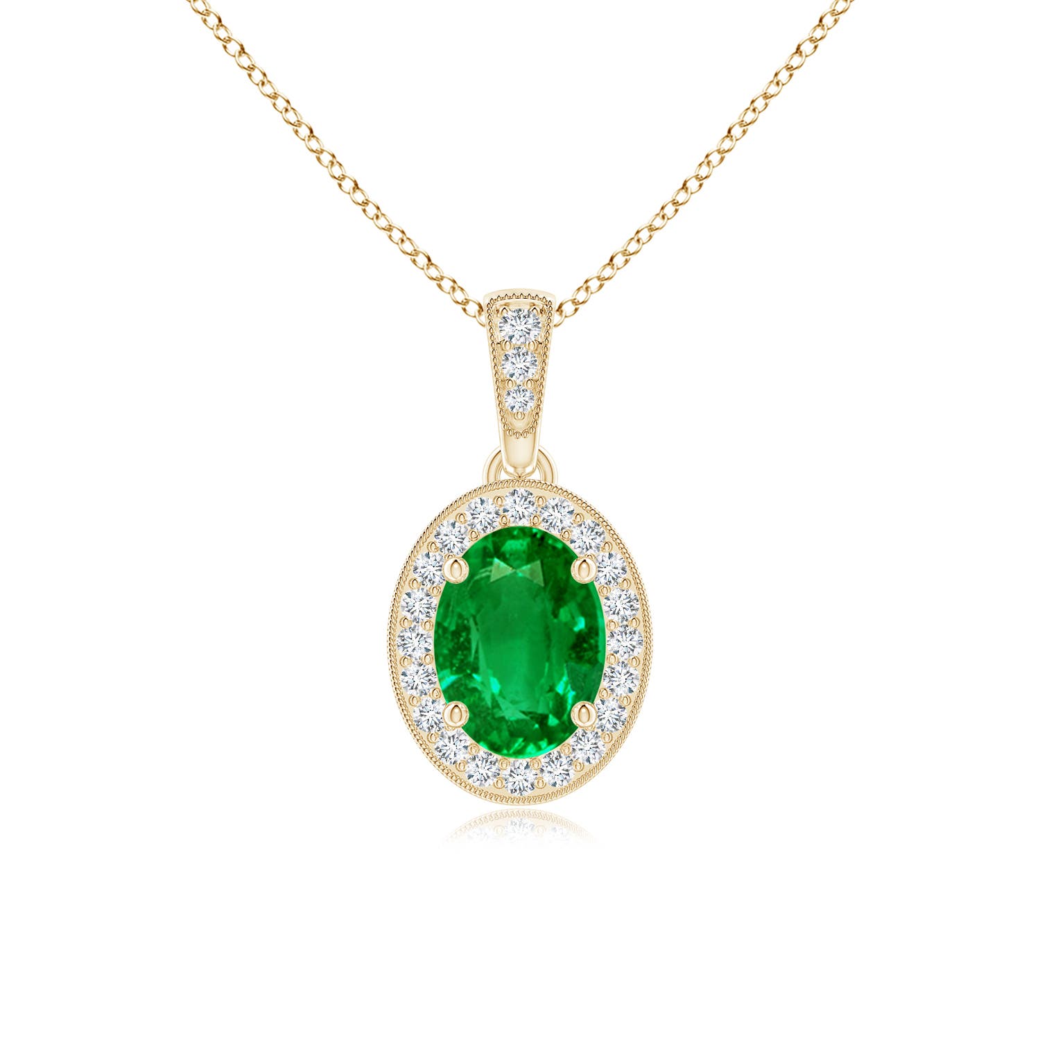 AAAA - Emerald / 0.78 CT / 14 KT Yellow Gold