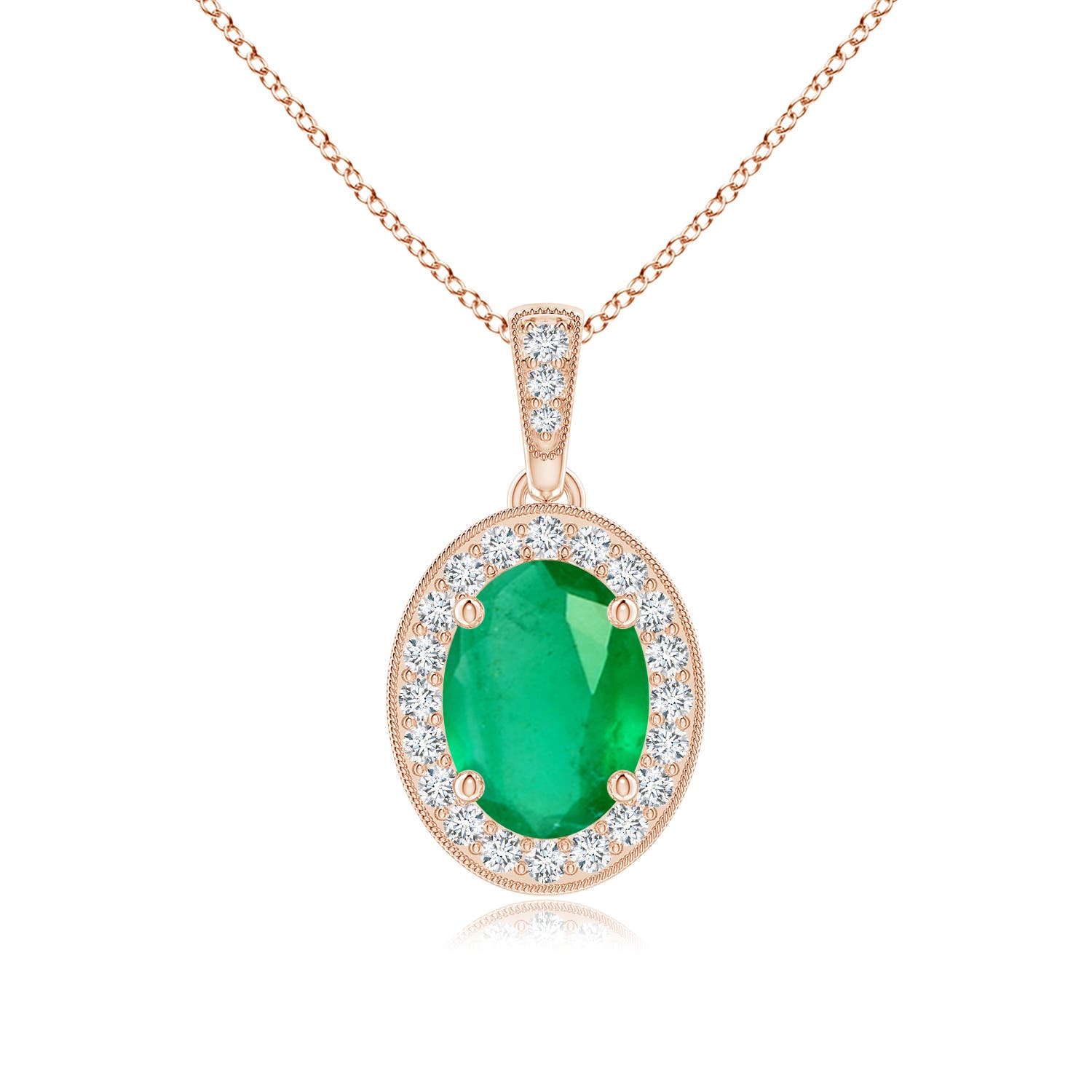 A - Emerald / 1.28 CT / 14 KT Rose Gold