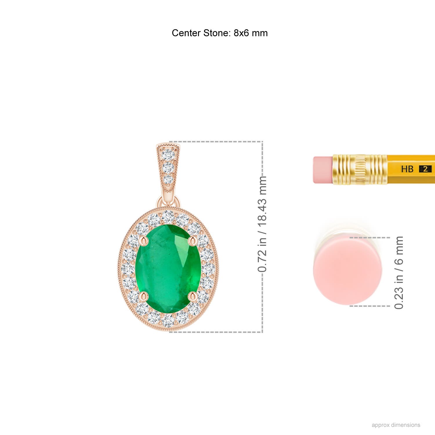 A - Emerald / 1.28 CT / 14 KT Rose Gold