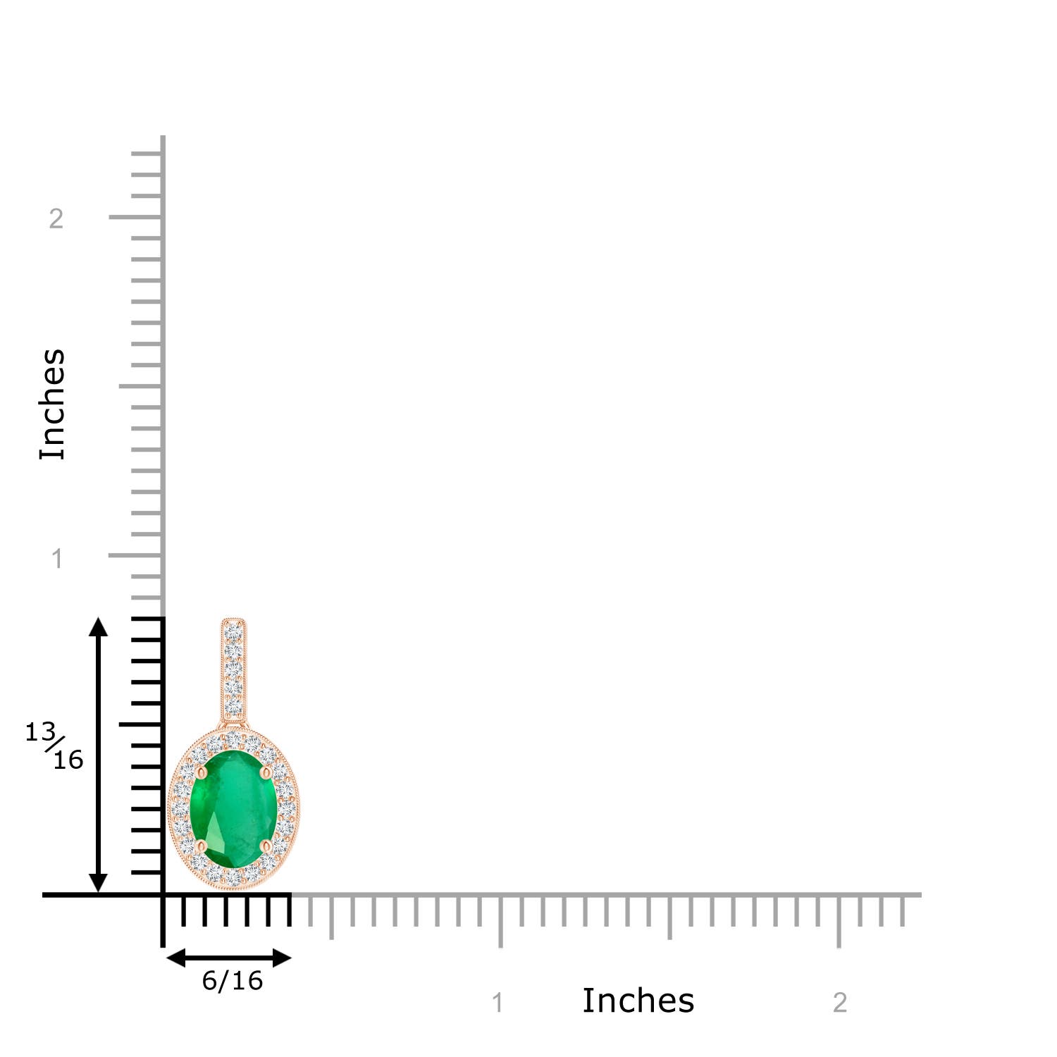 A - Emerald / 1.28 CT / 14 KT Rose Gold