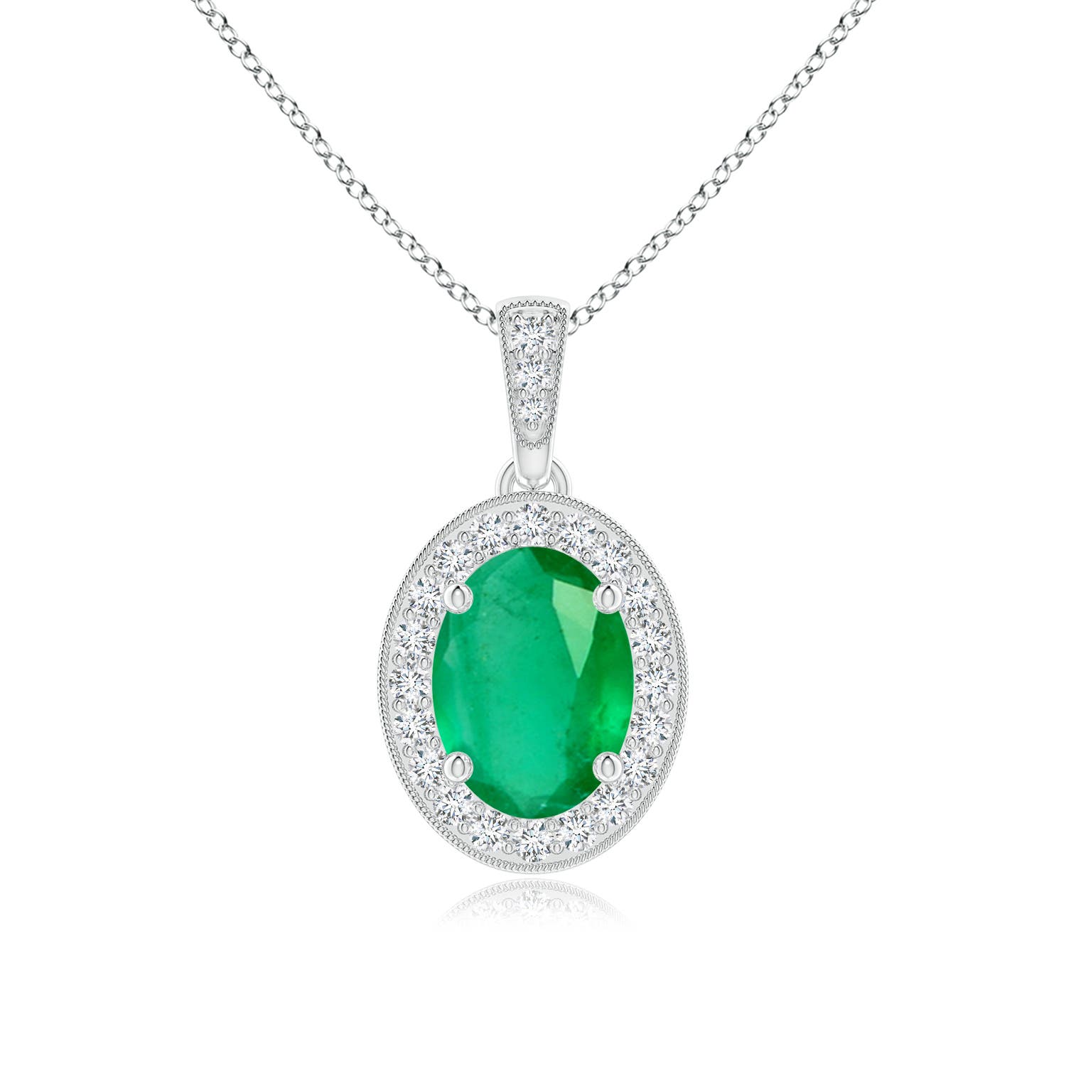 A - Emerald / 1.28 CT / 14 KT White Gold