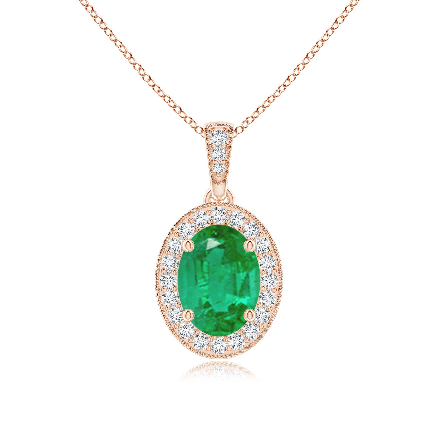 AA - Emerald / 1.28 CT / 14 KT Rose Gold