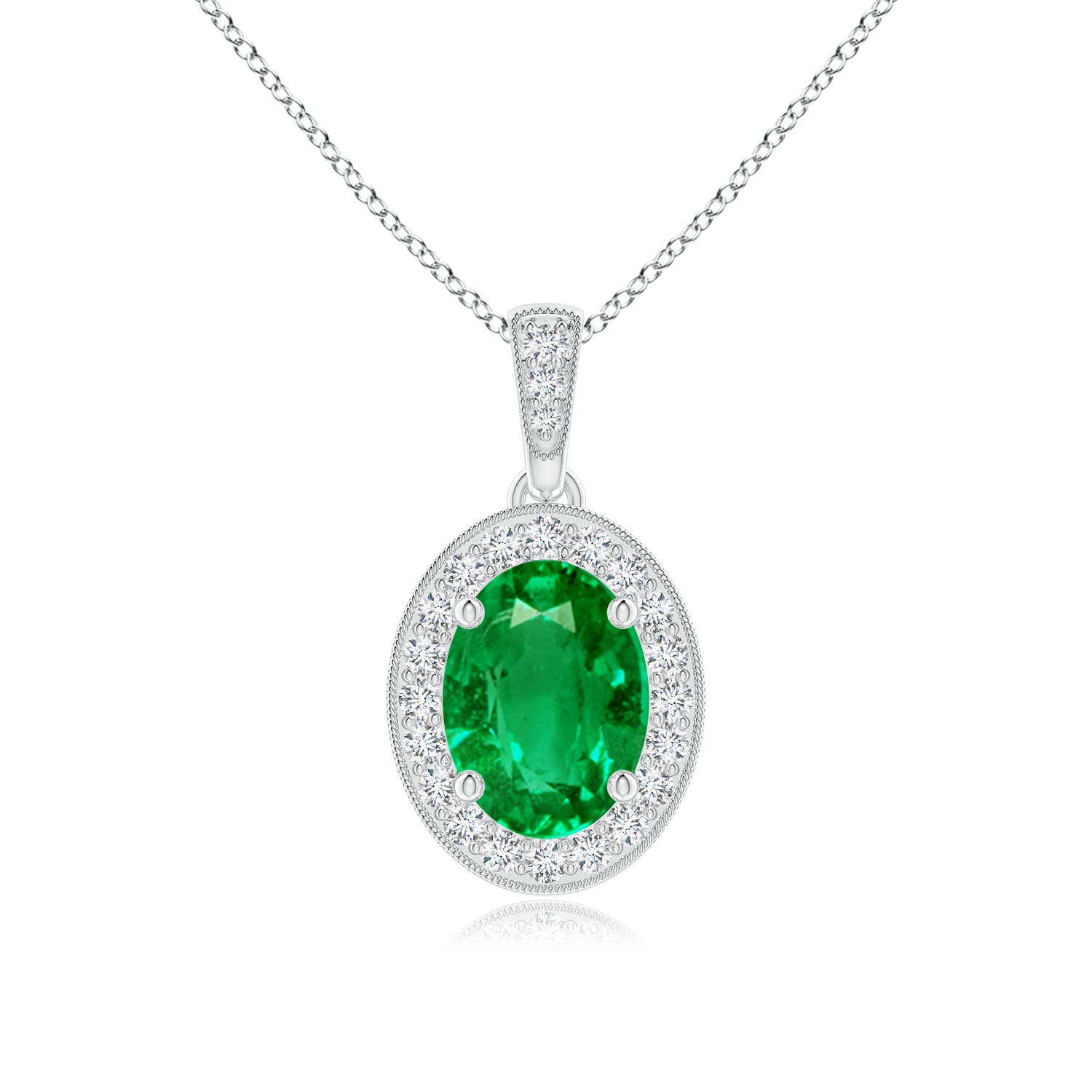 AAA - Emerald / 1.28 CT / 14 KT White Gold