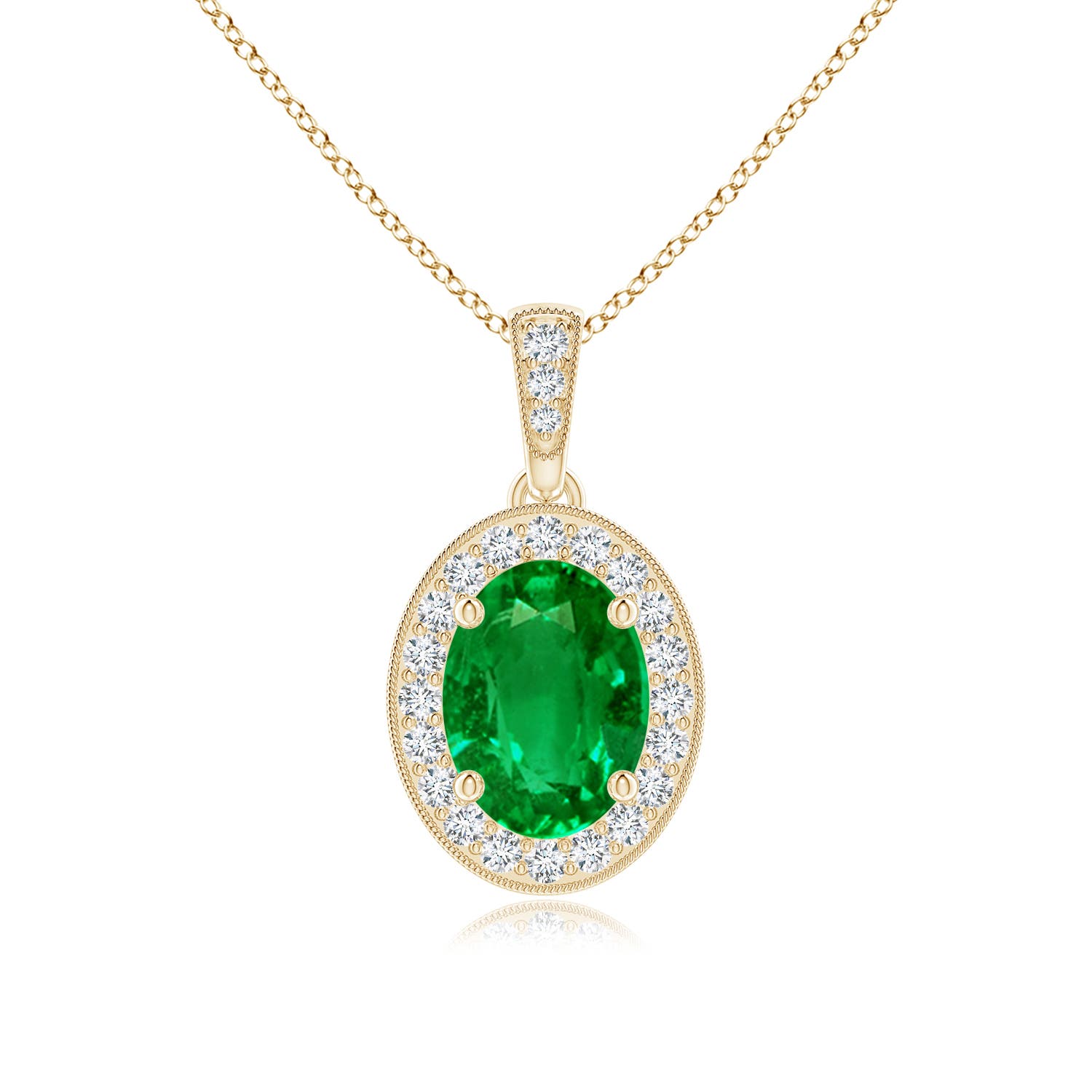 AAAA - Emerald / 1.28 CT / 14 KT Yellow Gold