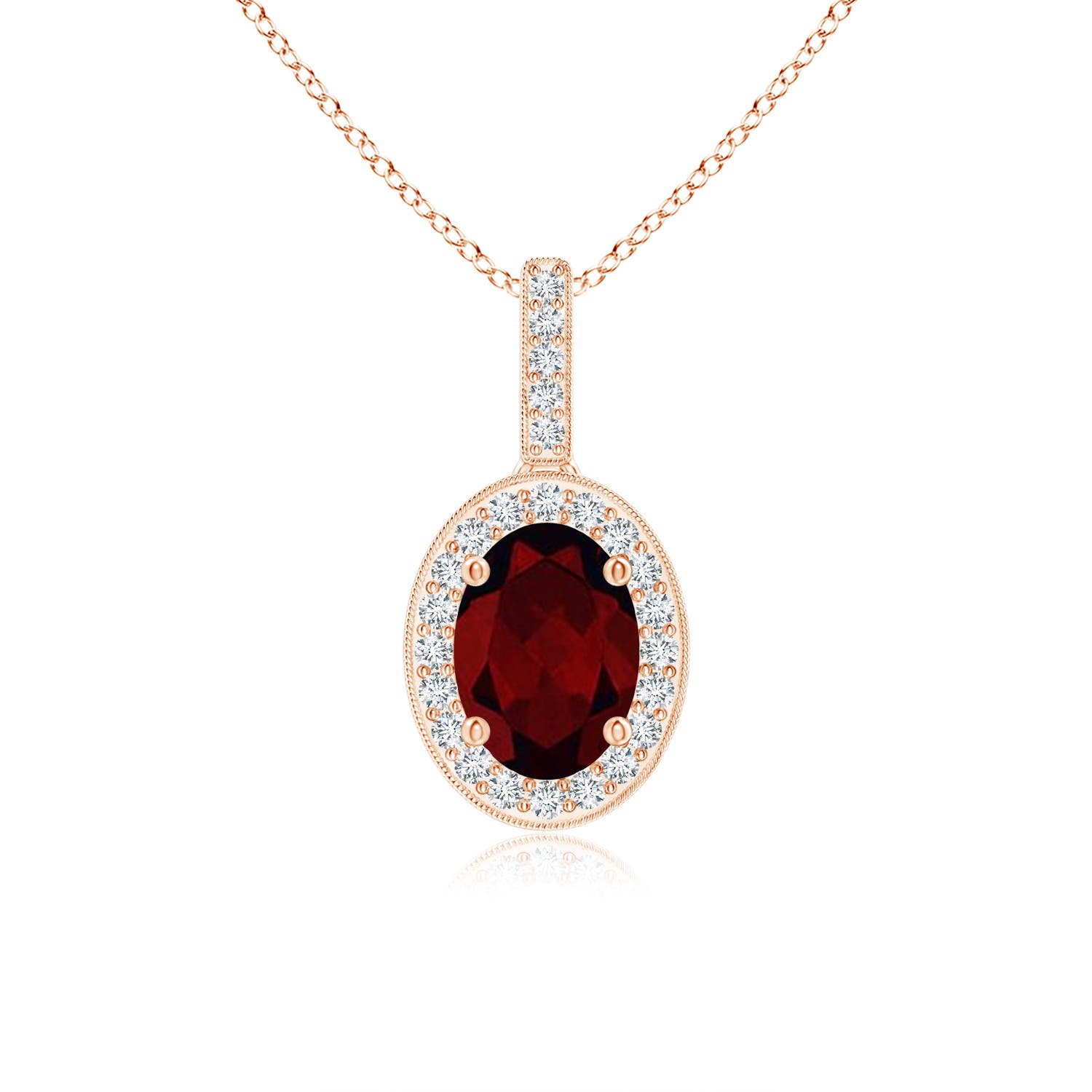 A - Garnet / 1.02 CT / 14 KT Rose Gold