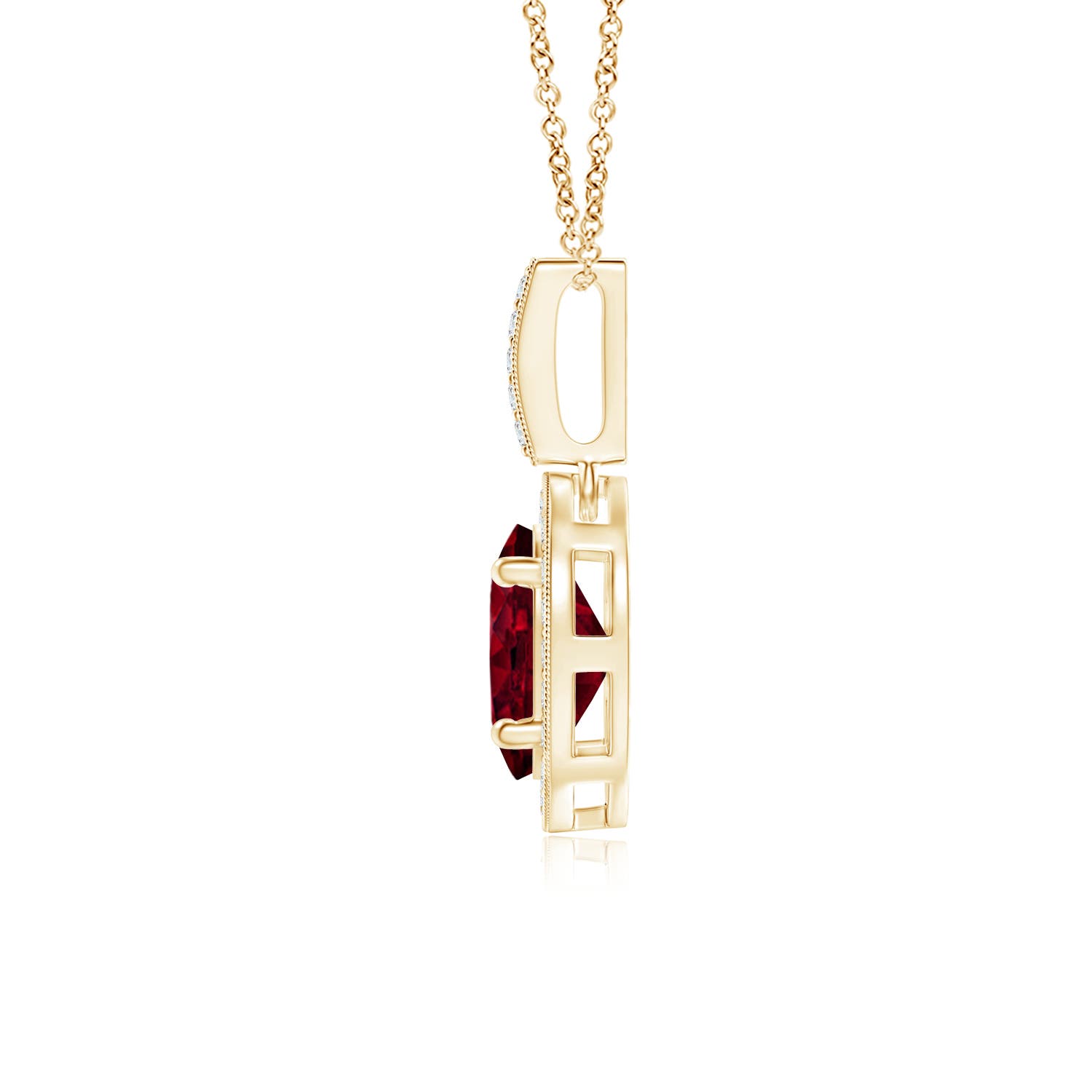 A - Garnet / 1.02 CT / 14 KT Yellow Gold