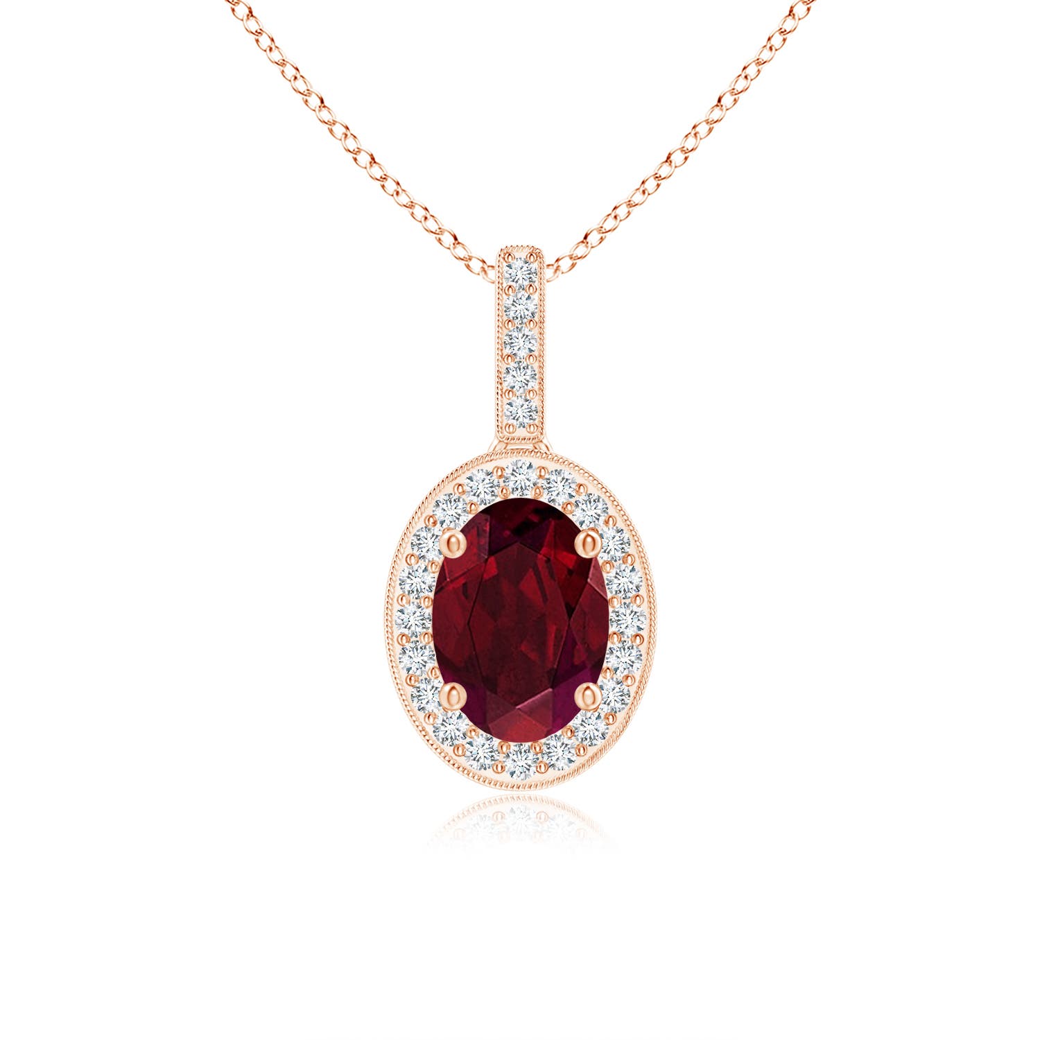 AA - Garnet / 1.02 CT / 14 KT Rose Gold