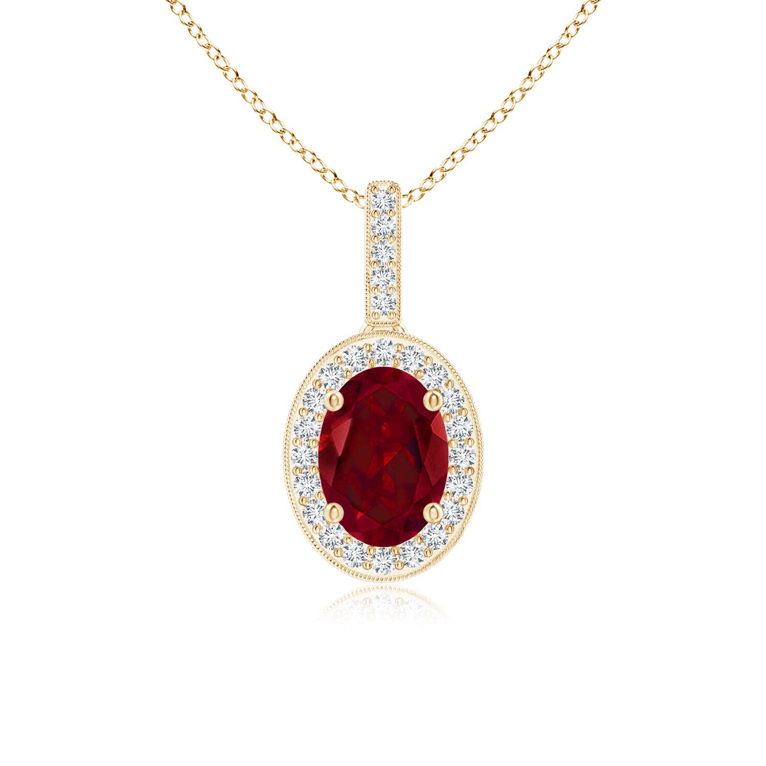 AAA - Garnet / 1.02 CT / 14 KT Yellow Gold