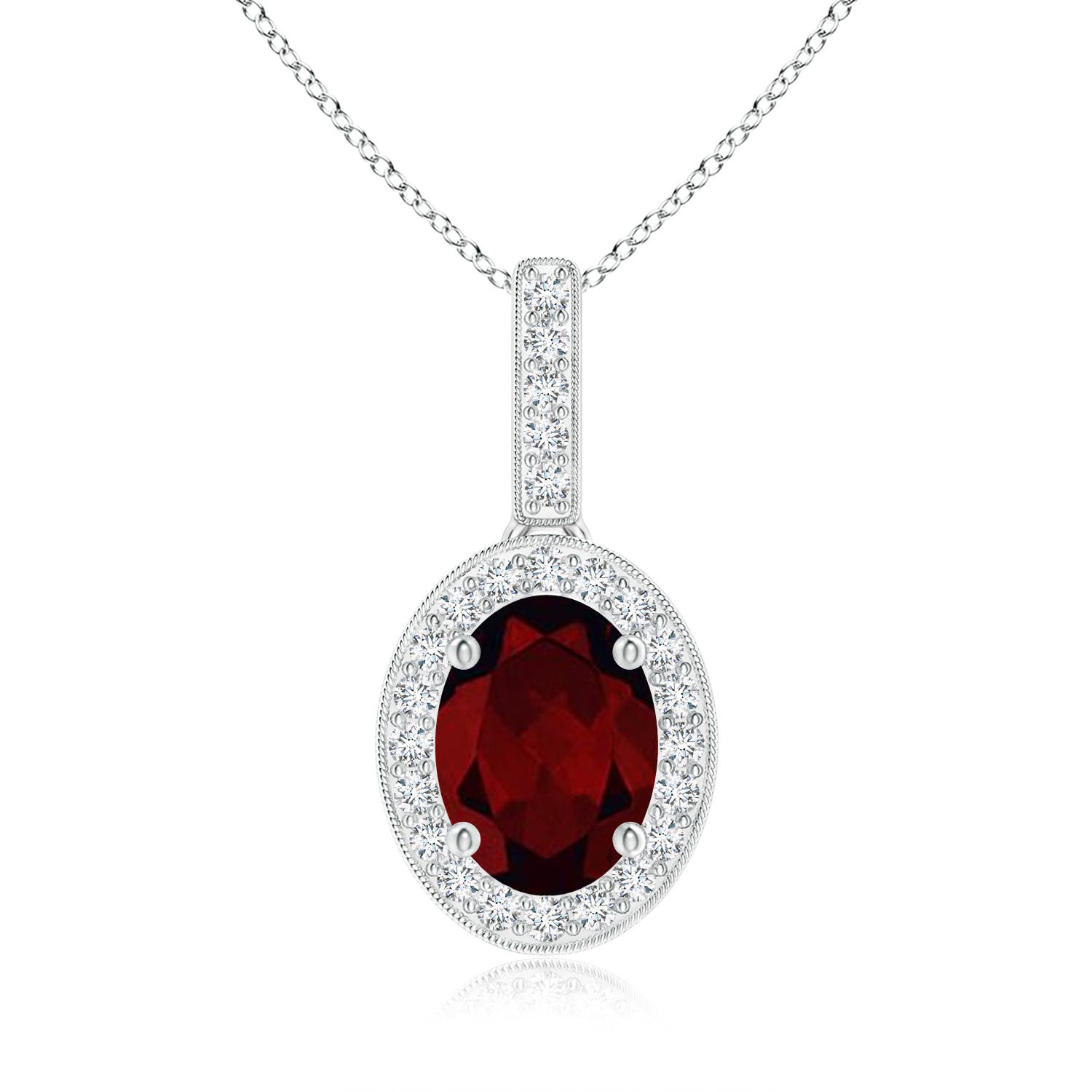 A - Garnet / 1.63 CT / 14 KT White Gold