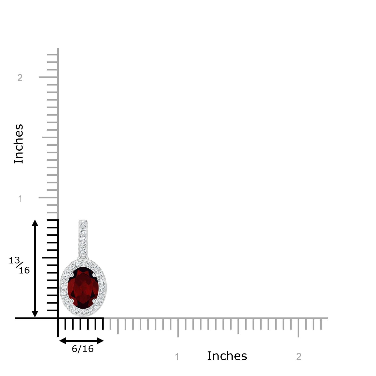 A - Garnet / 1.63 CT / 14 KT White Gold