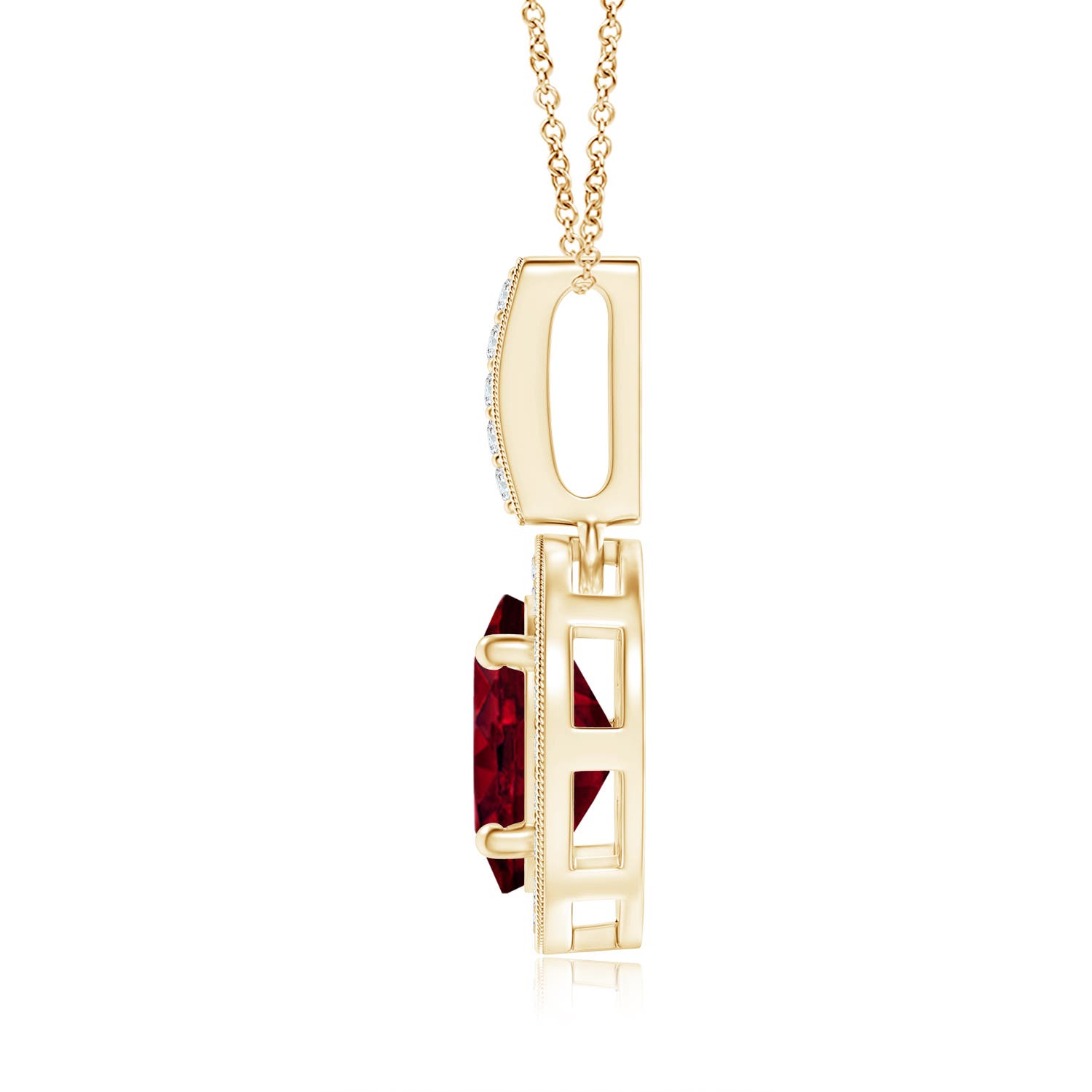 A - Garnet / 1.63 CT / 14 KT Yellow Gold