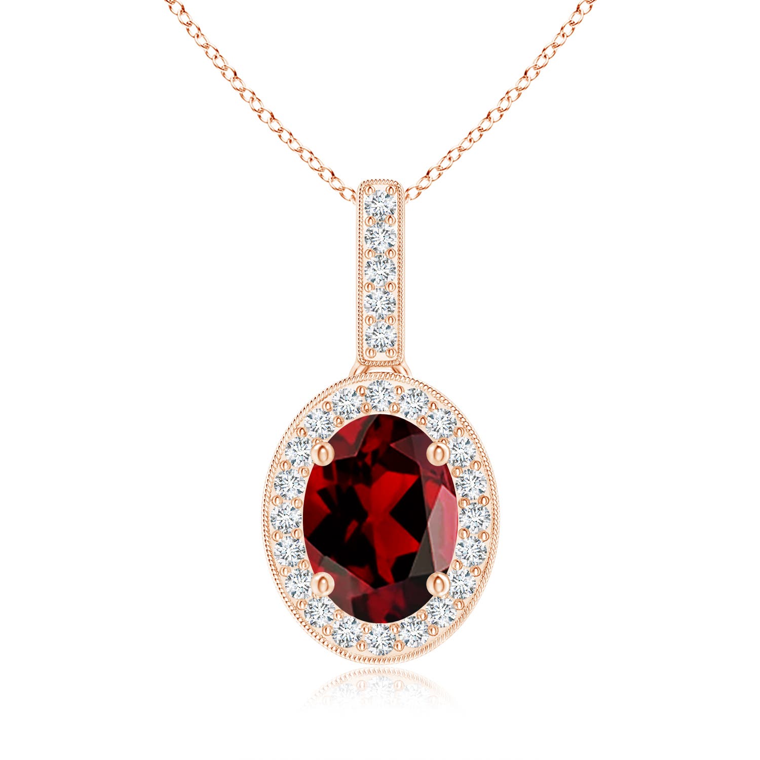 AAAA - Garnet / 1.63 CT / 14 KT Rose Gold