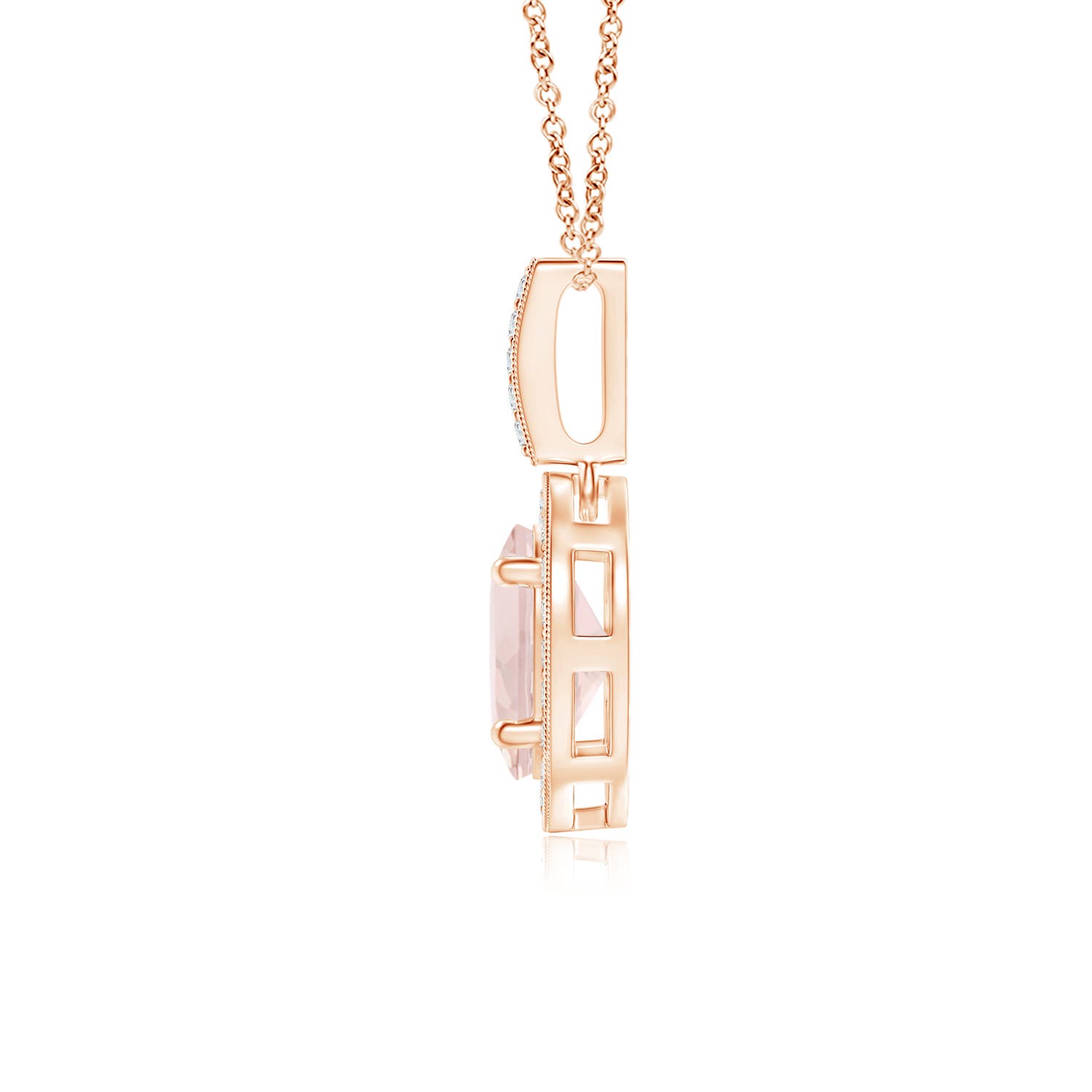 A - Morganite / 0.82 CT / 14 KT Rose Gold