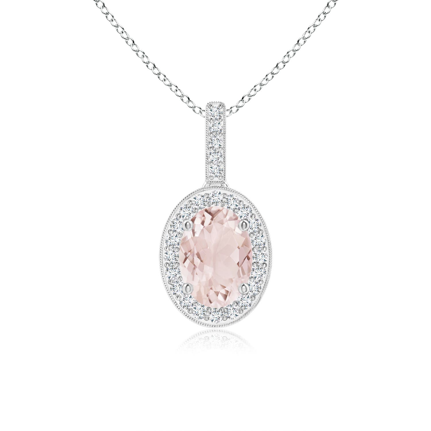 A - Morganite / 0.82 CT / 14 KT White Gold