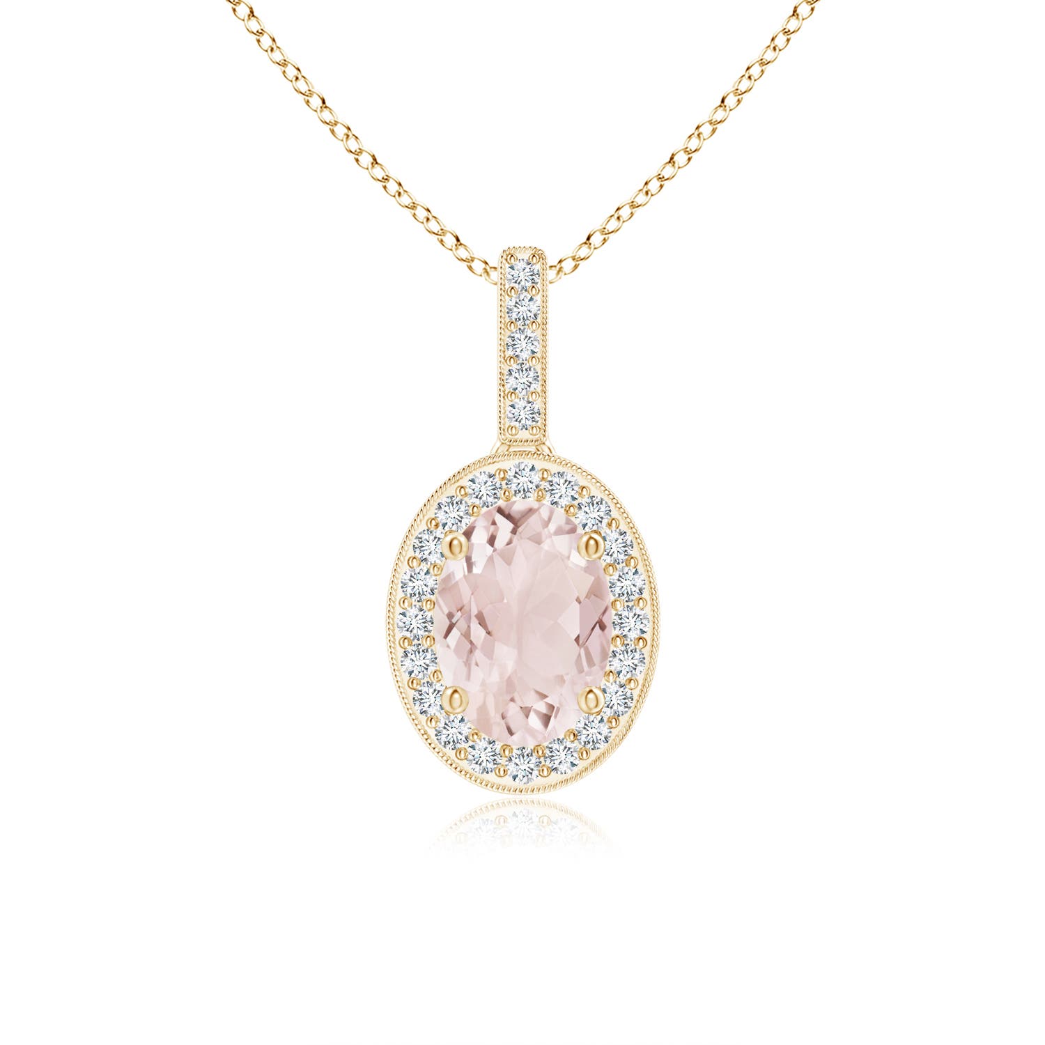 A - Morganite / 0.82 CT / 14 KT Yellow Gold