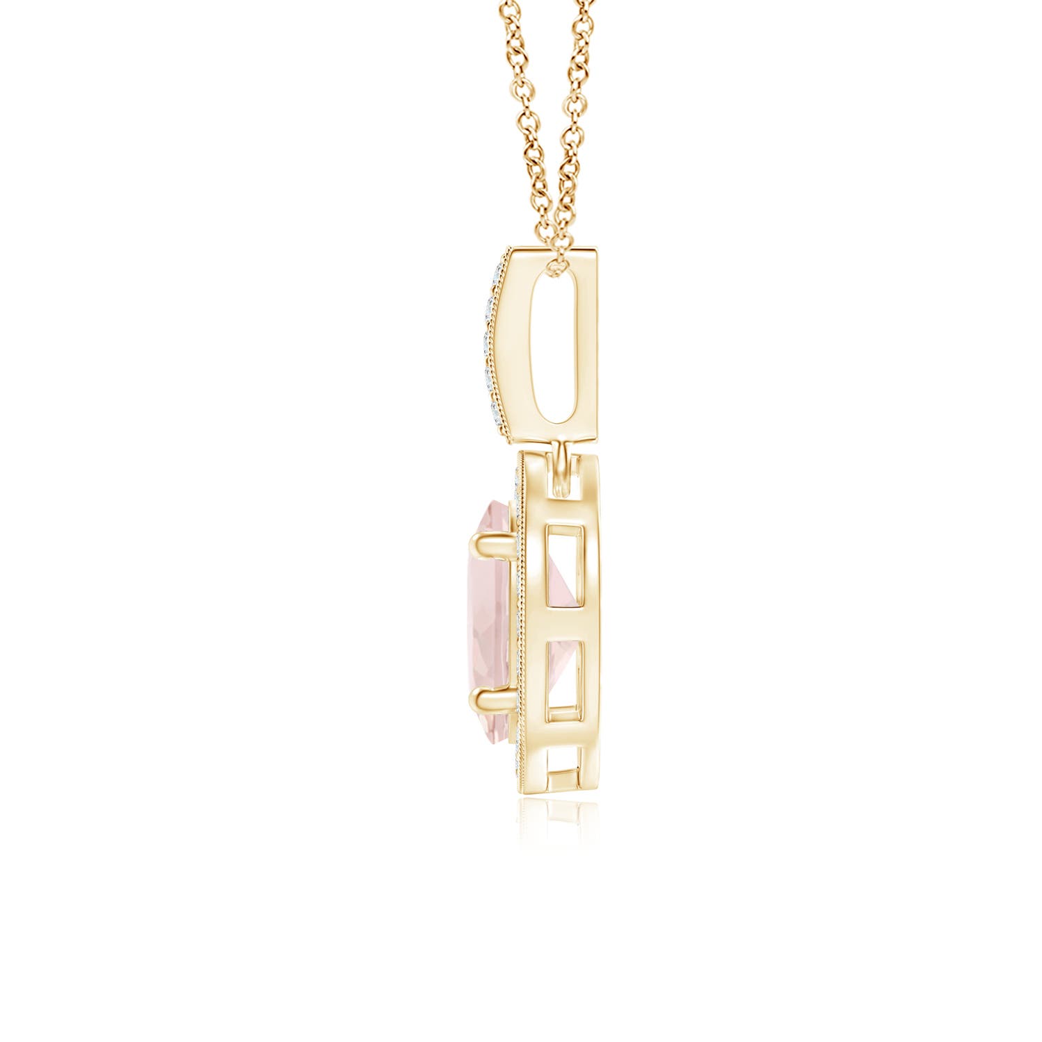 A - Morganite / 0.82 CT / 14 KT Yellow Gold