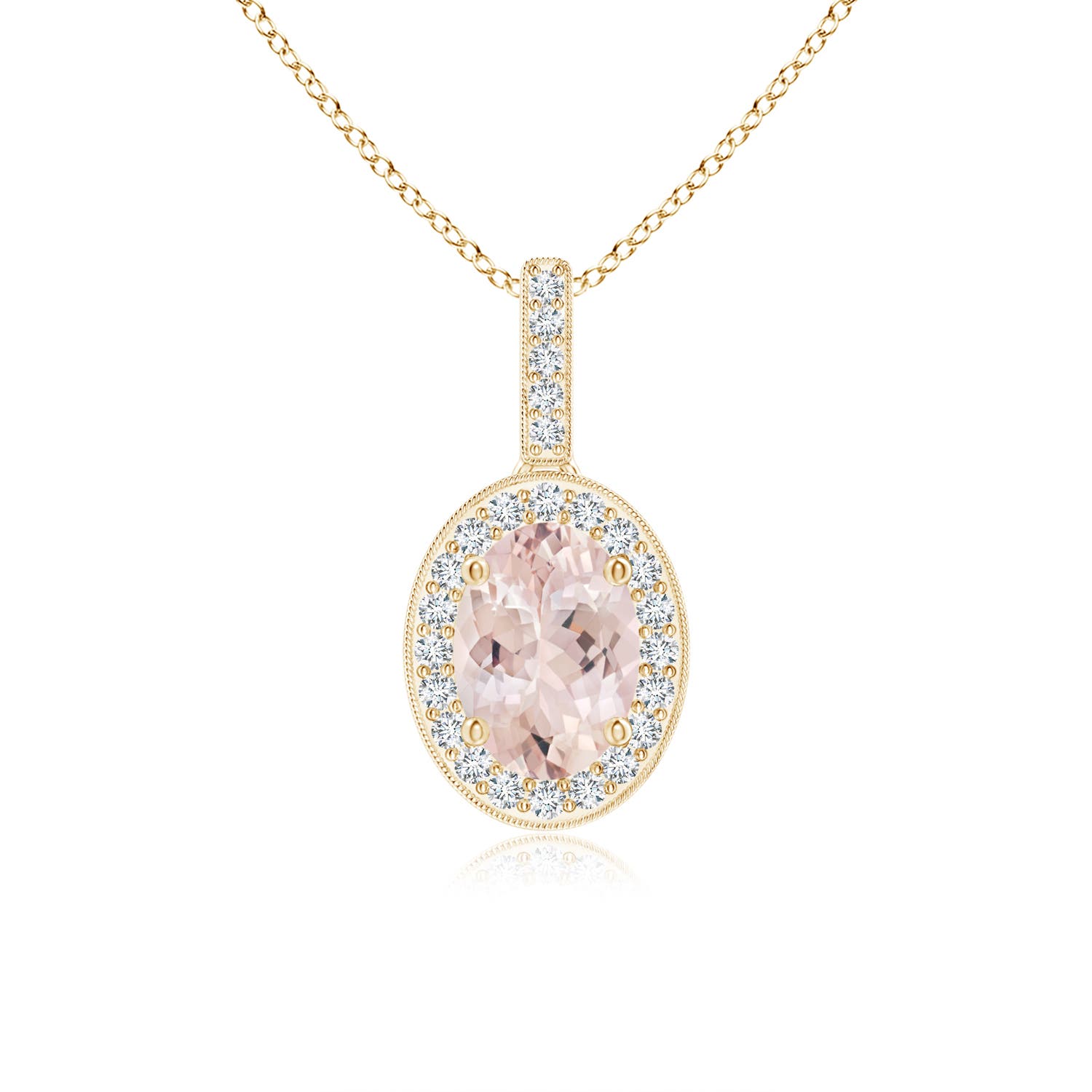 AA - Morganite / 0.82 CT / 14 KT Yellow Gold