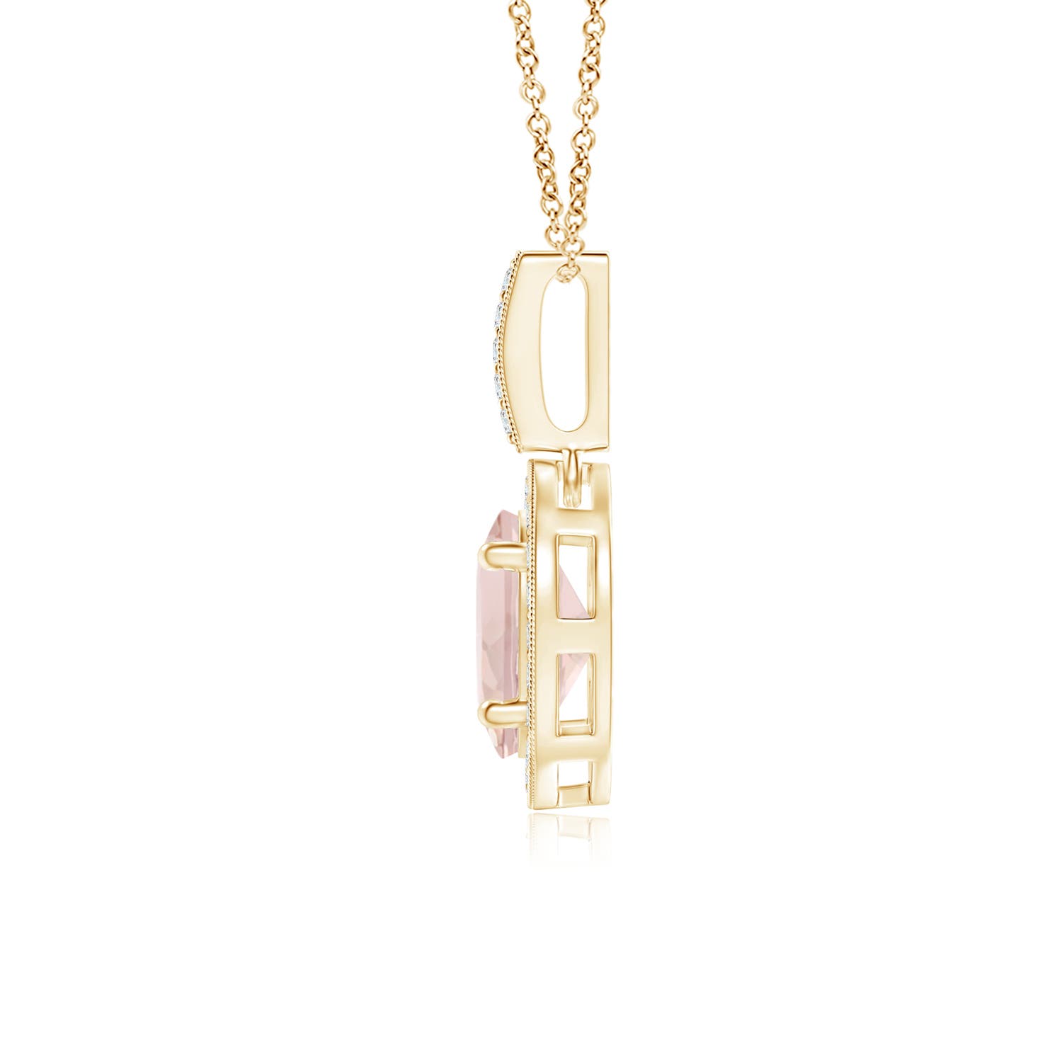 AA - Morganite / 0.82 CT / 14 KT Yellow Gold