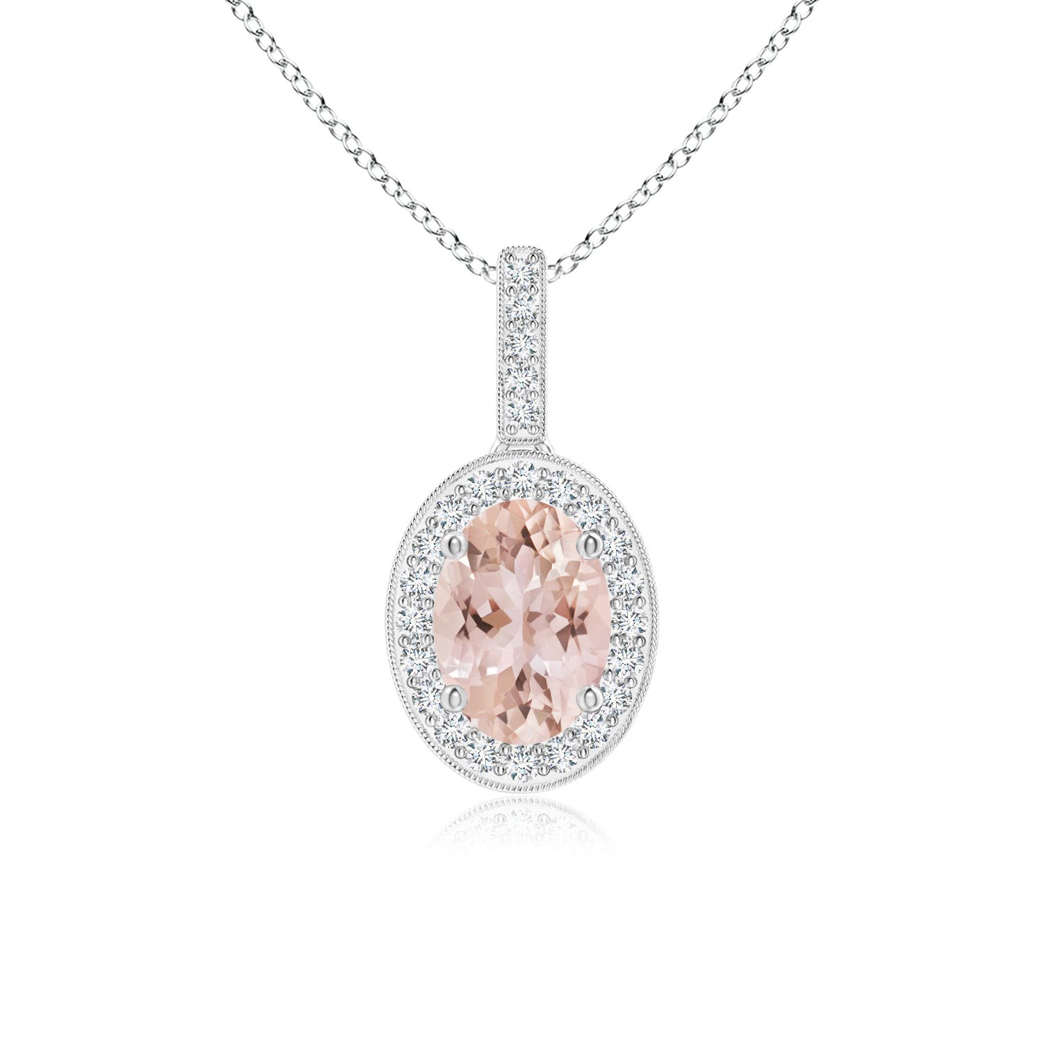 AAA - Morganite / 0.82 CT / 14 KT White Gold