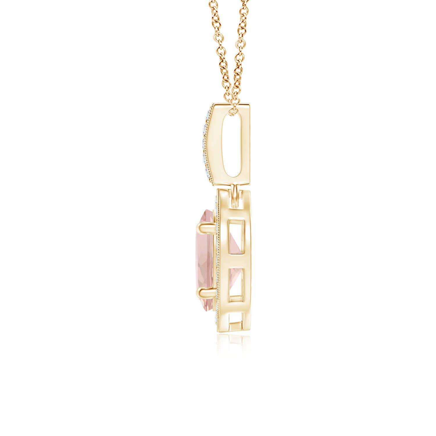 AAA - Morganite / 0.82 CT / 14 KT Yellow Gold