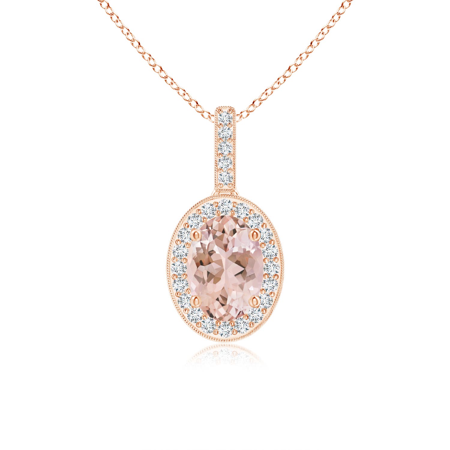 AAAA - Morganite / 0.82 CT / 14 KT Rose Gold