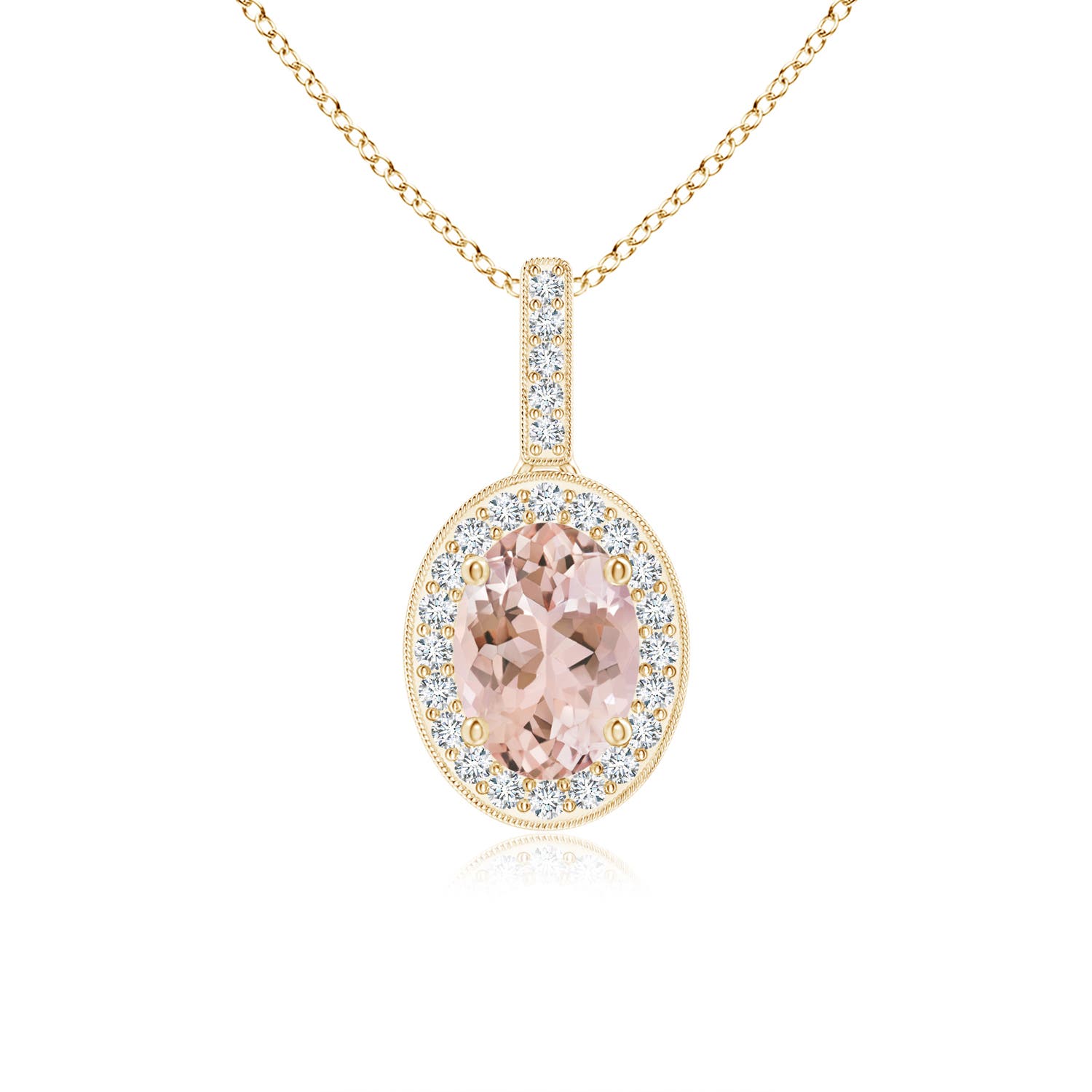 AAAA - Morganite / 0.82 CT / 14 KT Yellow Gold