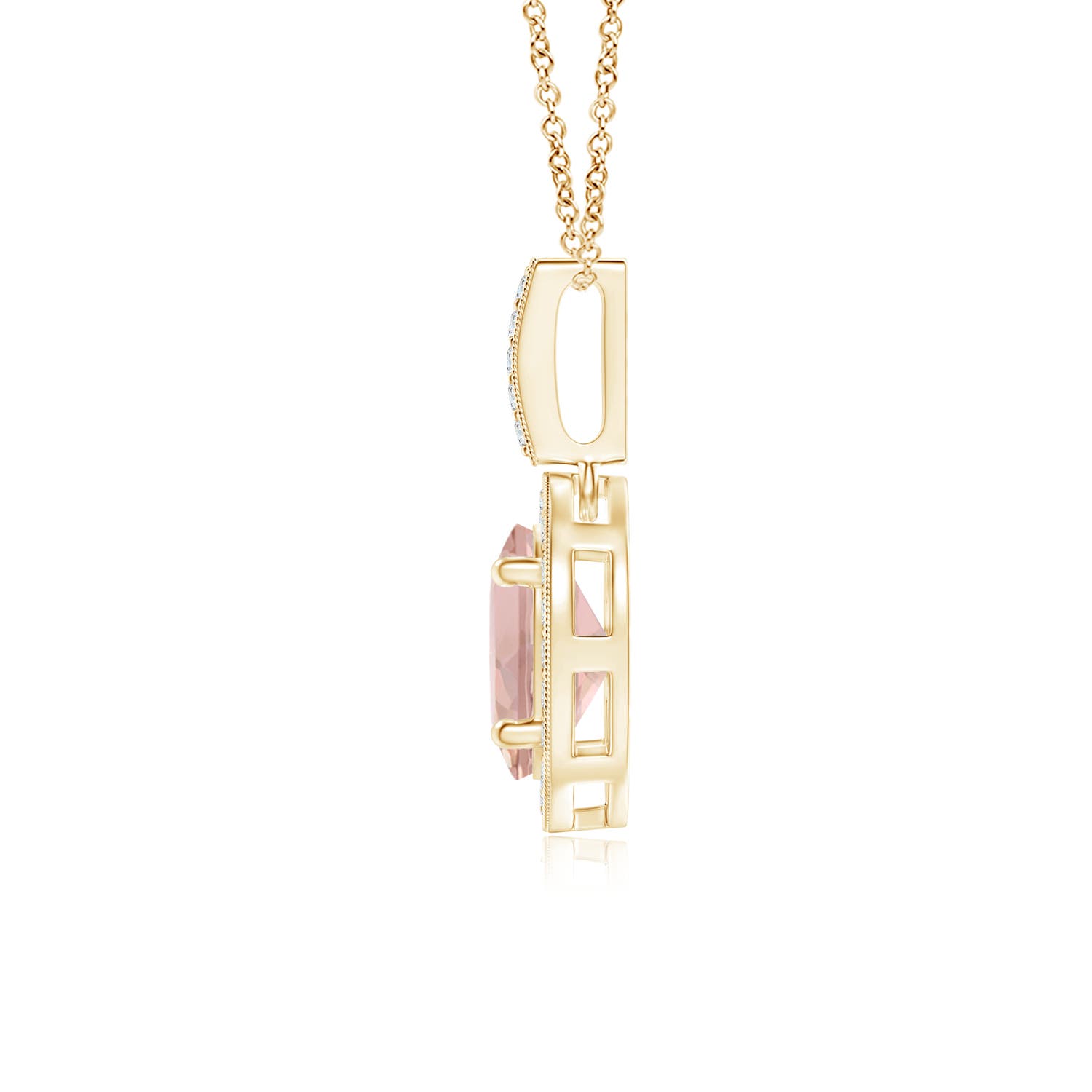 AAAA - Morganite / 0.82 CT / 14 KT Yellow Gold