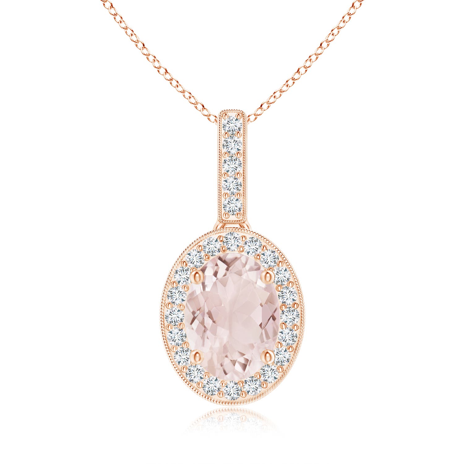 A - Morganite / 1.28 CT / 14 KT Rose Gold