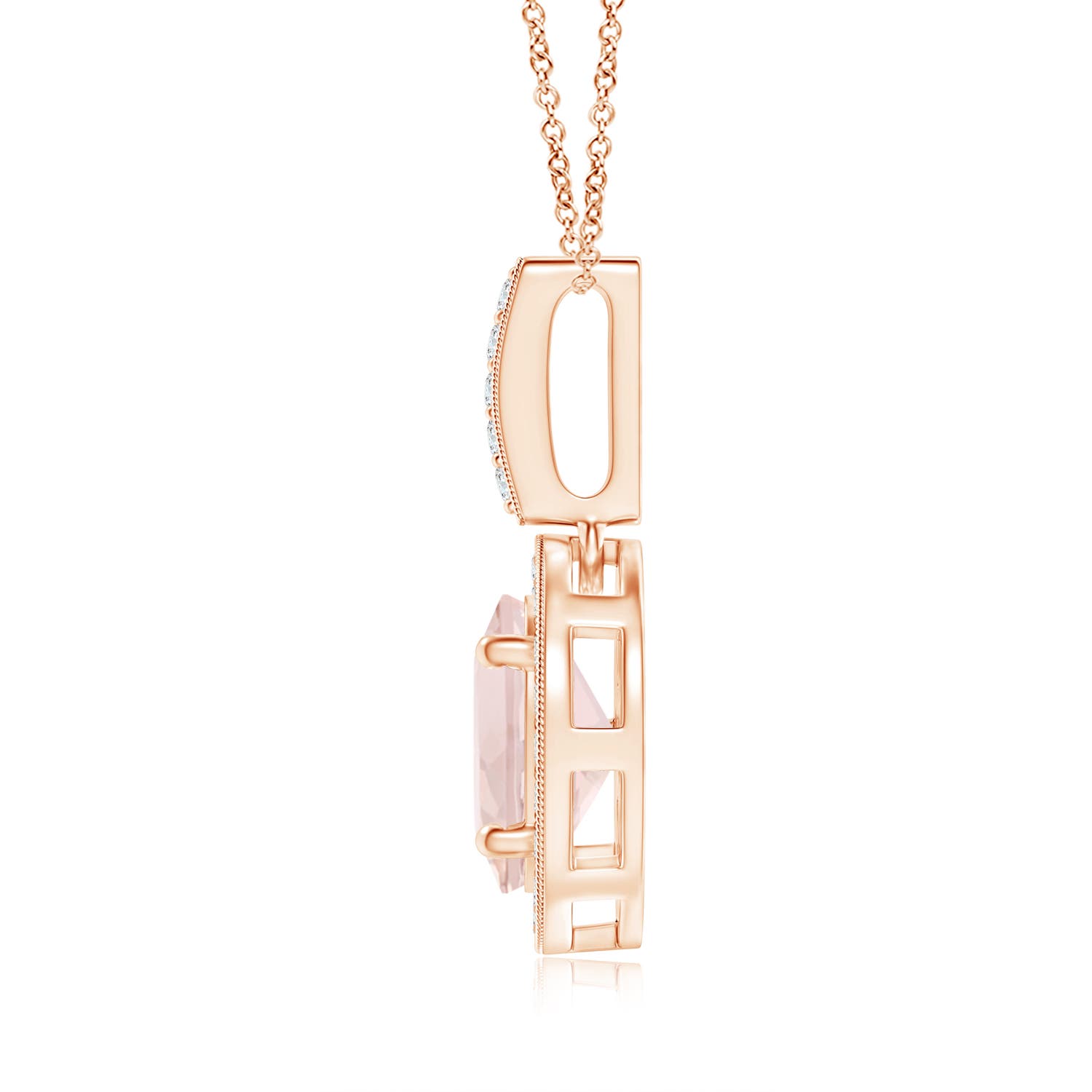 A - Morganite / 1.28 CT / 14 KT Rose Gold