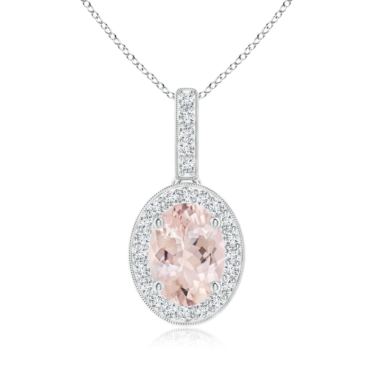 AA - Morganite / 1.28 CT / 14 KT White Gold