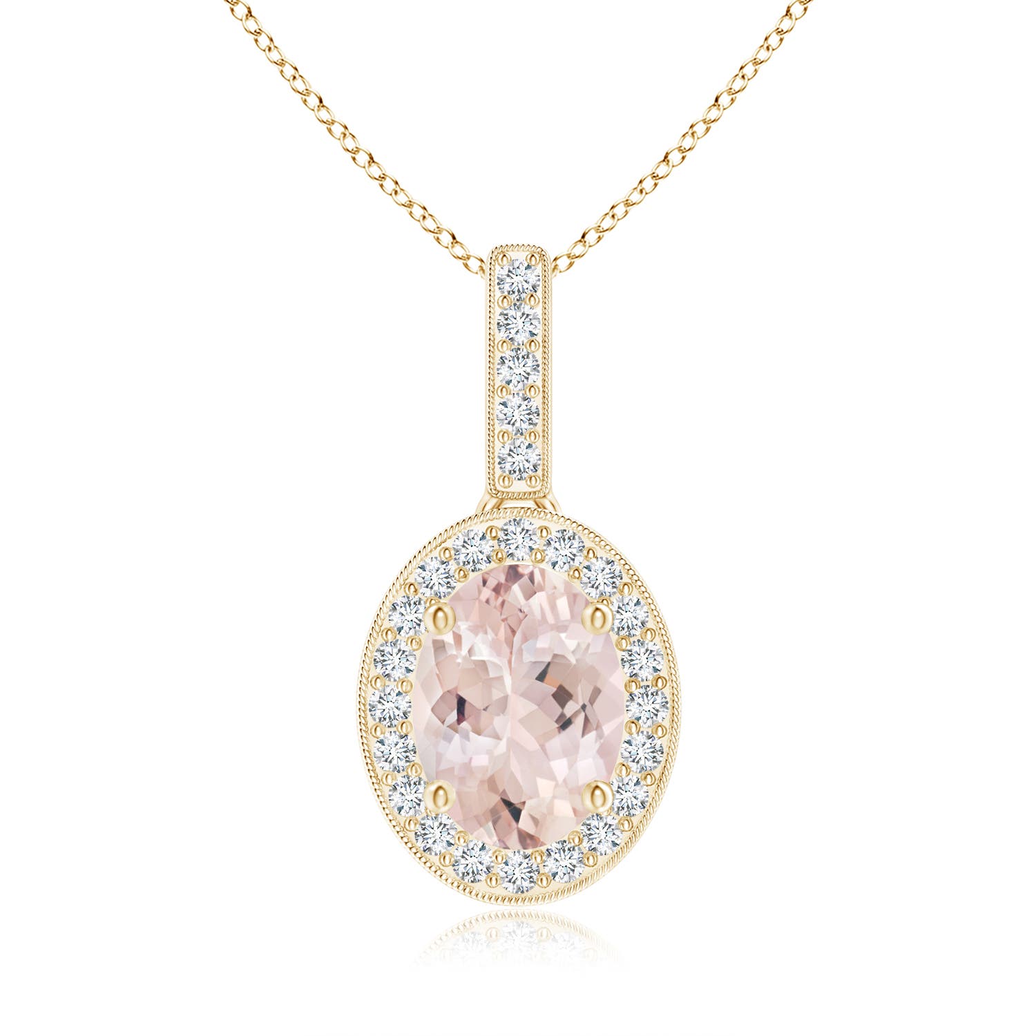 AA - Morganite / 1.28 CT / 14 KT Yellow Gold