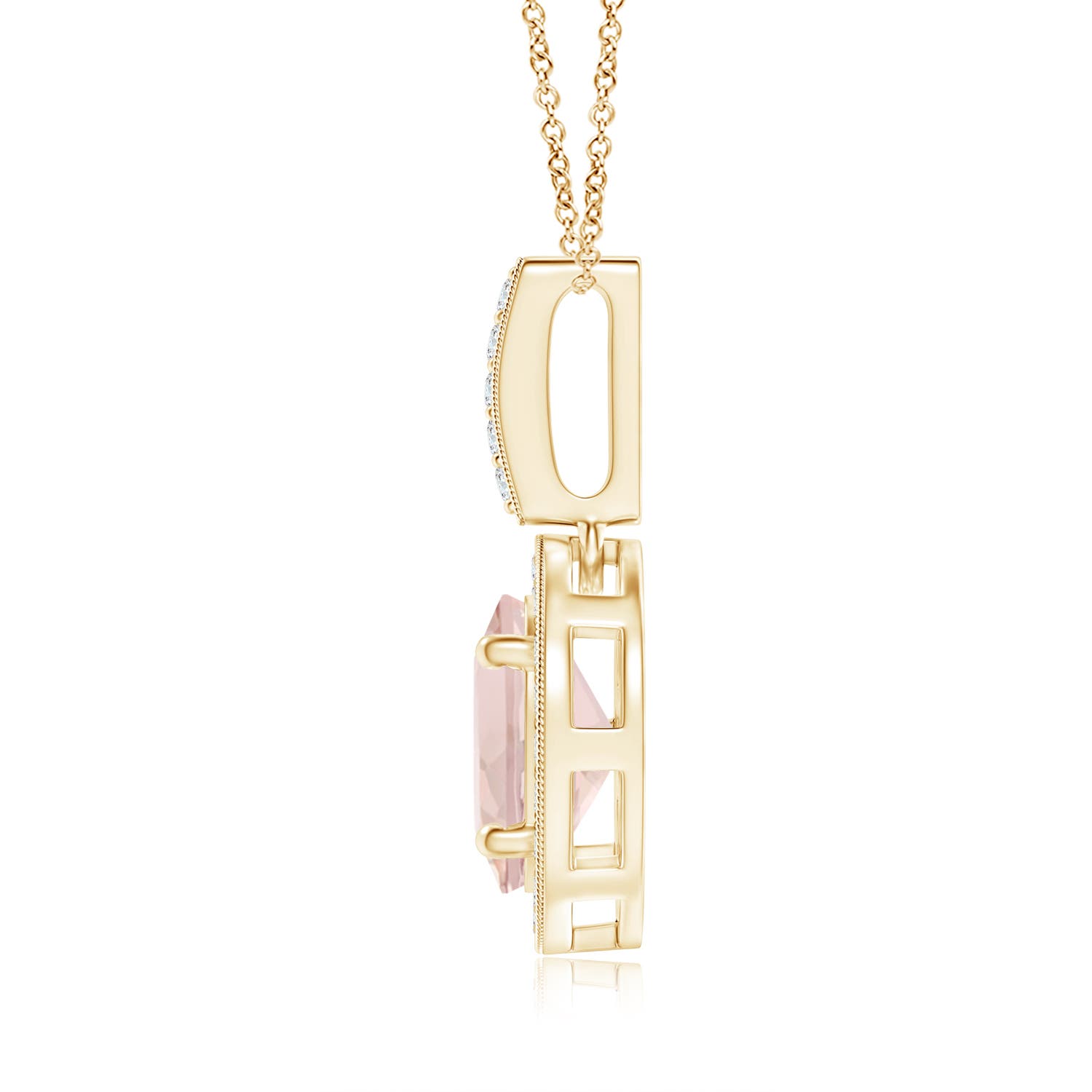 AA - Morganite / 1.28 CT / 14 KT Yellow Gold