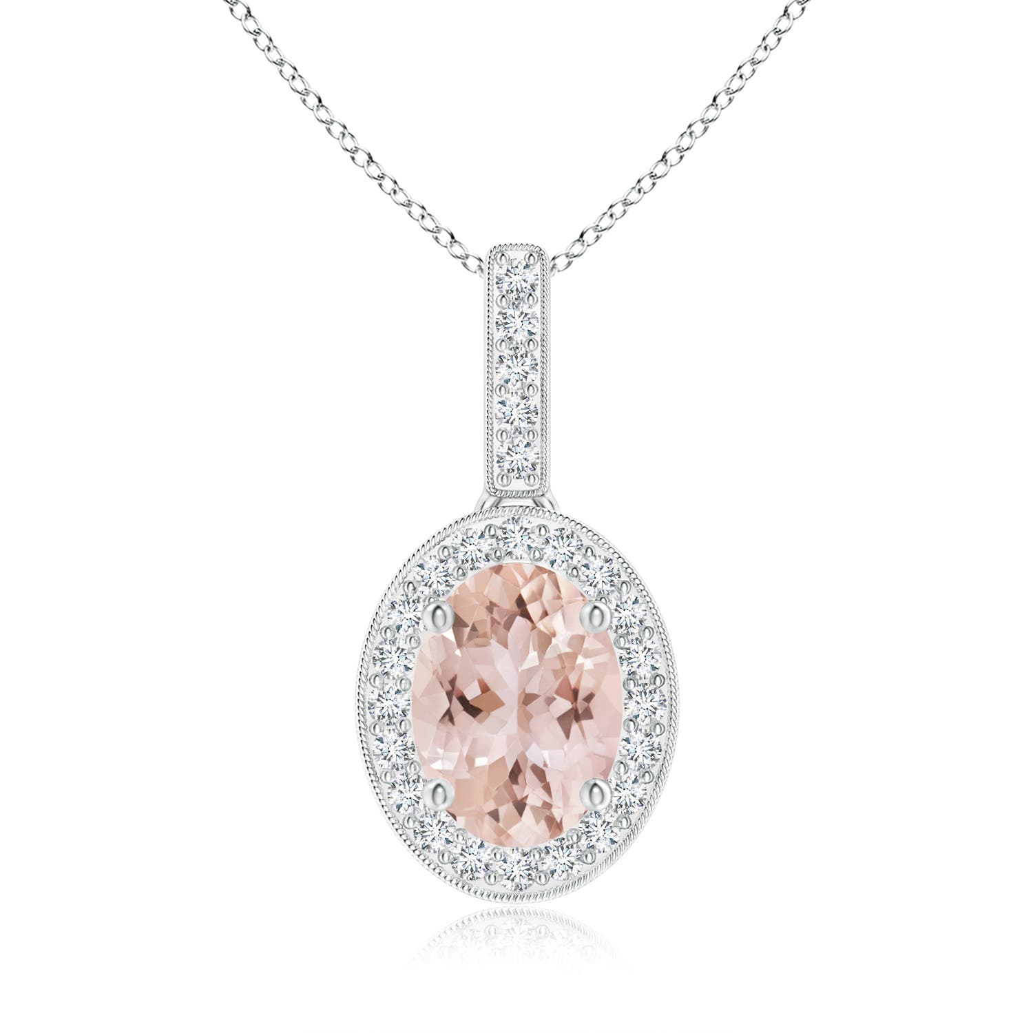 AAA - Morganite / 1.28 CT / 14 KT White Gold