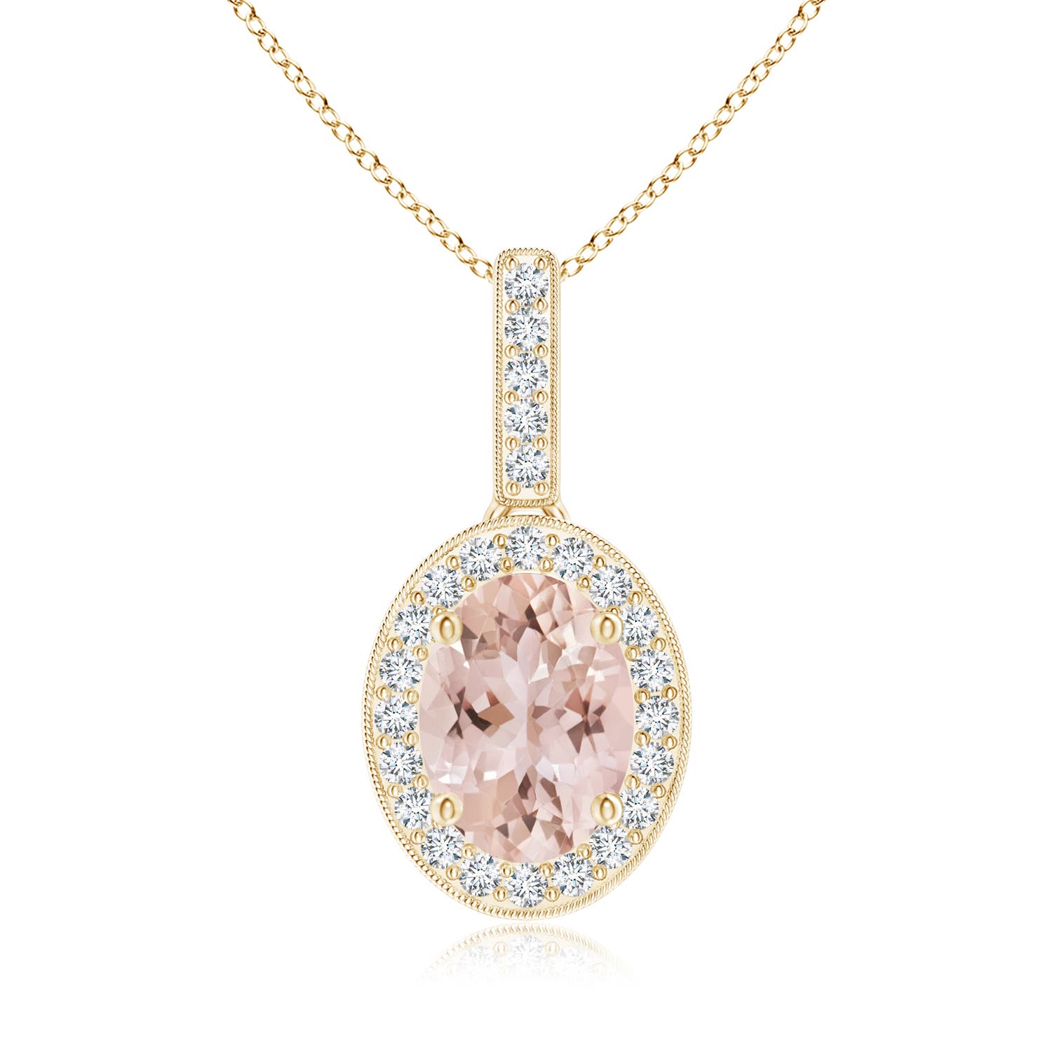 AAA - Morganite / 1.28 CT / 14 KT Yellow Gold