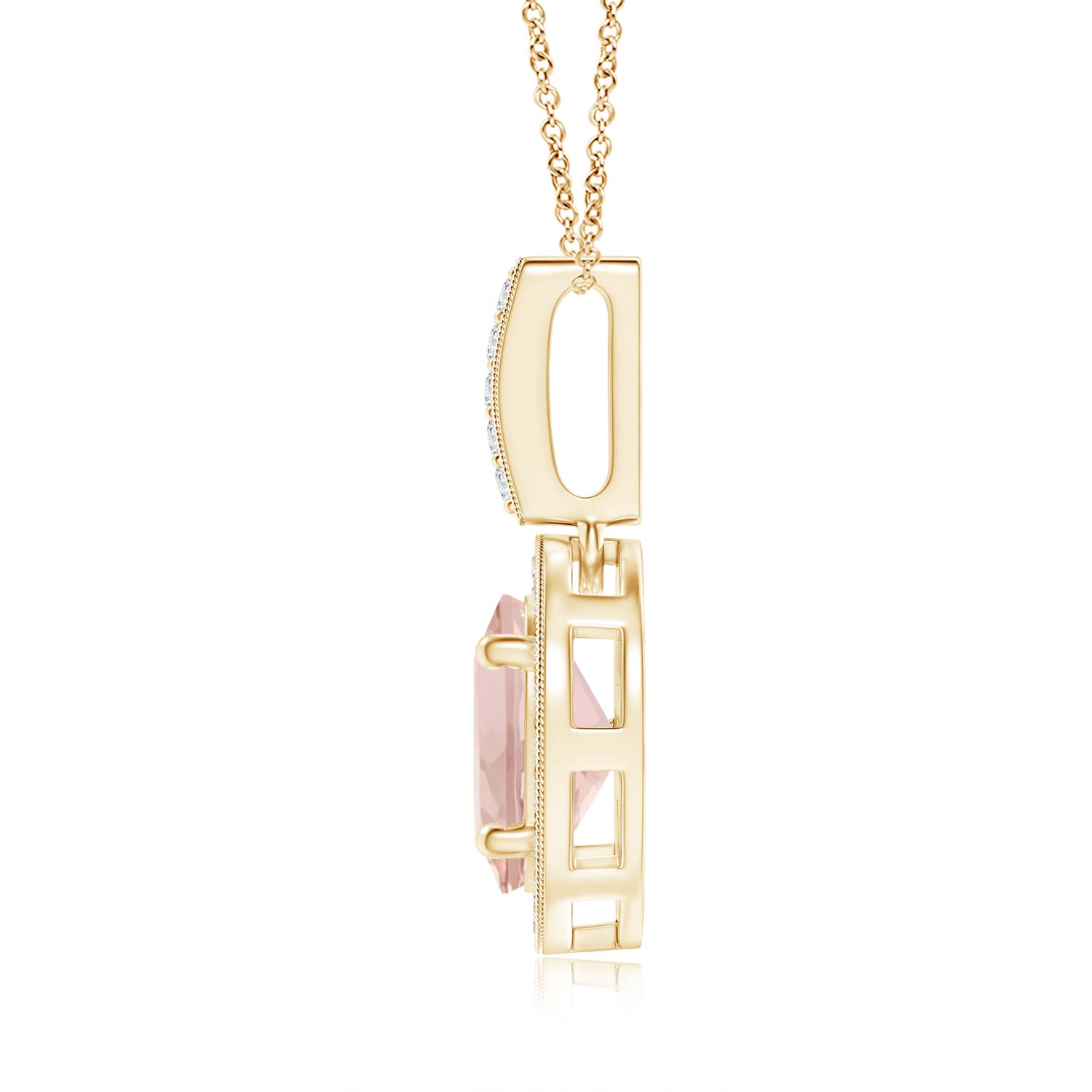 AAA - Morganite / 1.28 CT / 14 KT Yellow Gold