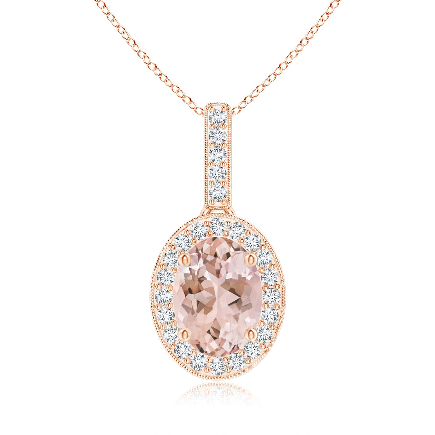 AAAA - Morganite / 1.28 CT / 14 KT Rose Gold