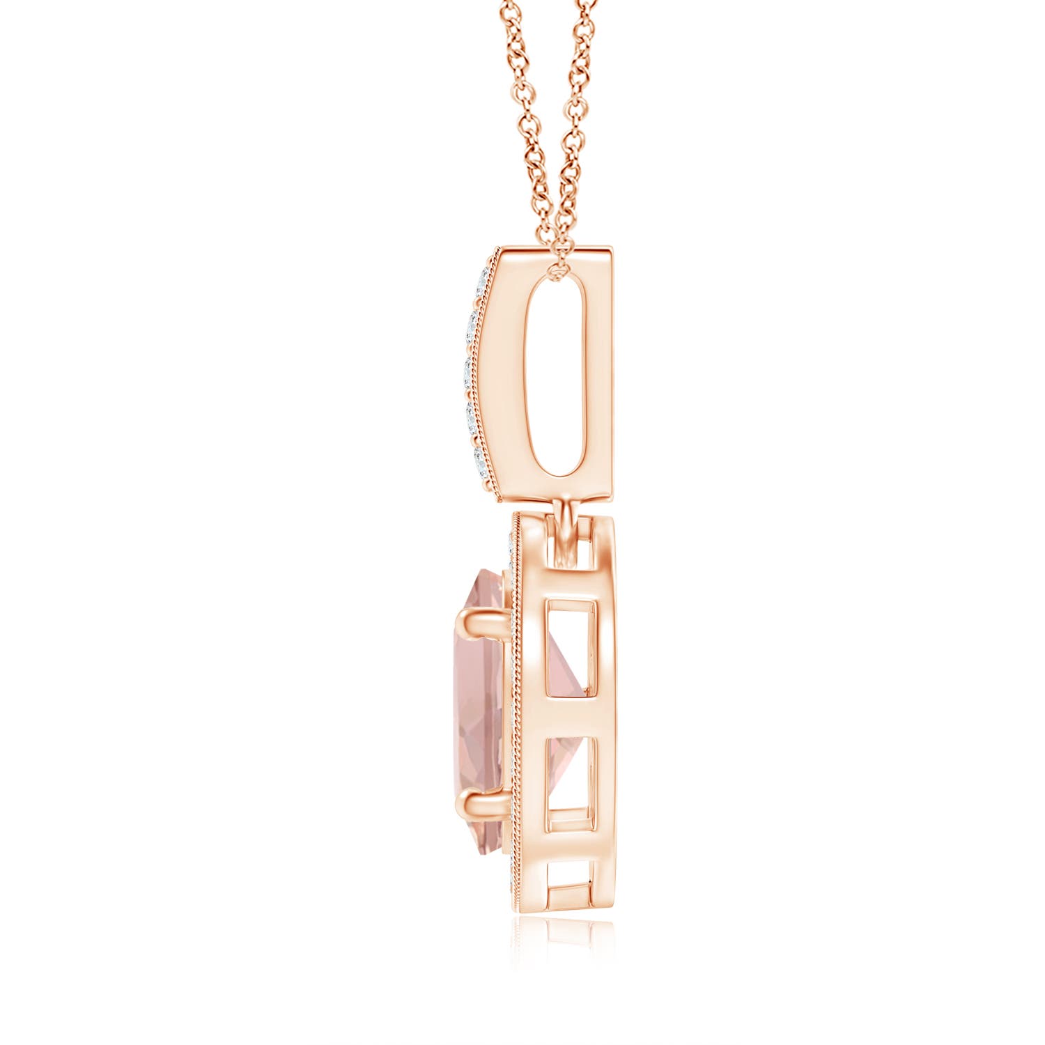 AAAA - Morganite / 1.28 CT / 14 KT Rose Gold