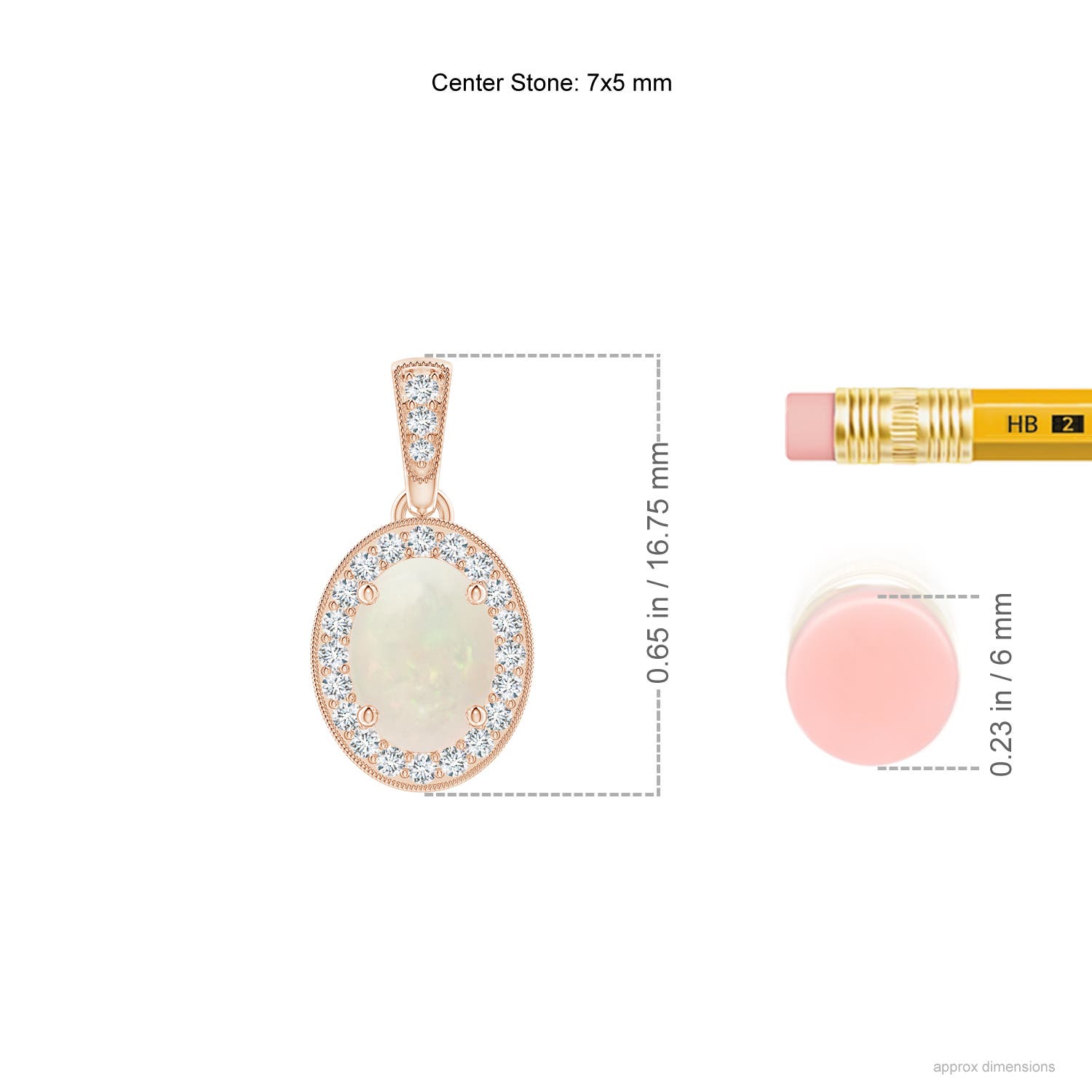 A - Opal / 0.57 CT / 14 KT Rose Gold