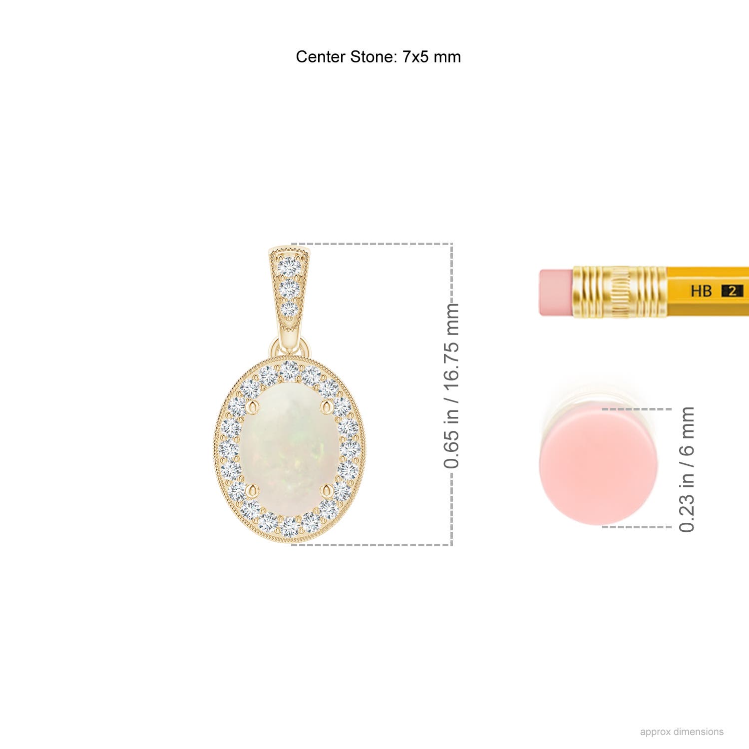 A - Opal / 0.57 CT / 14 KT Yellow Gold