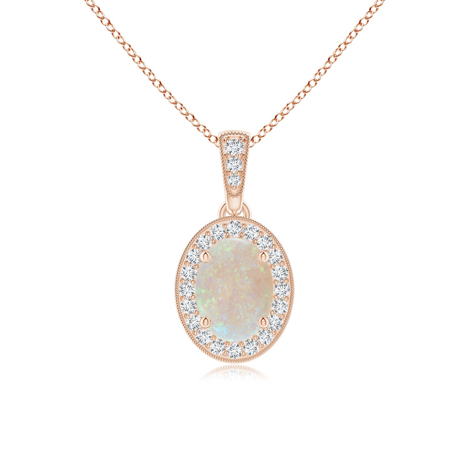 AA - Opal / 0.57 CT / 14 KT Rose Gold