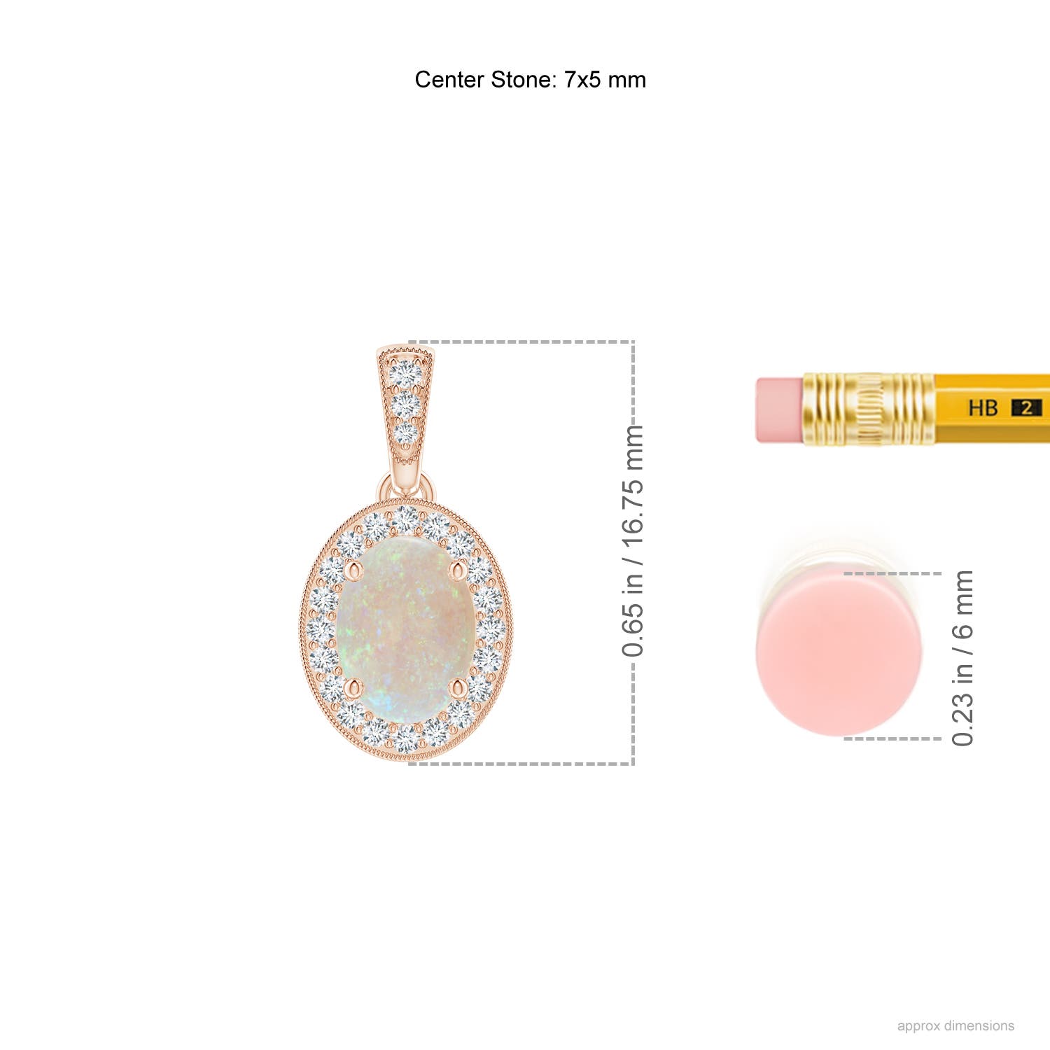 AA - Opal / 0.57 CT / 14 KT Rose Gold