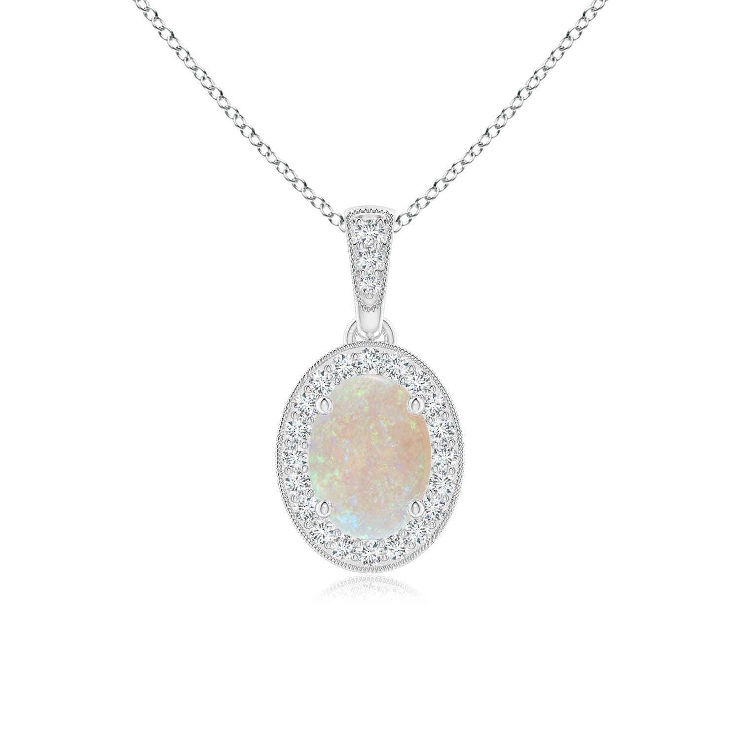 AA - Opal / 0.57 CT / 14 KT White Gold