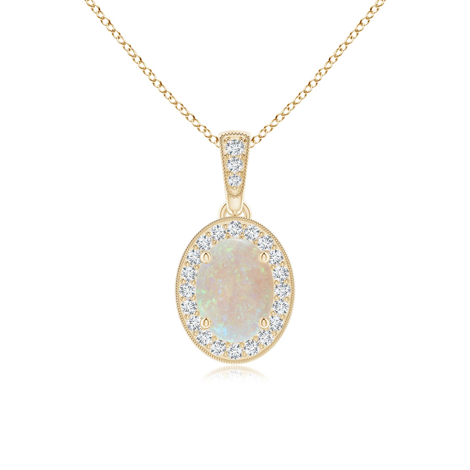 AA - Opal / 0.57 CT / 14 KT Yellow Gold